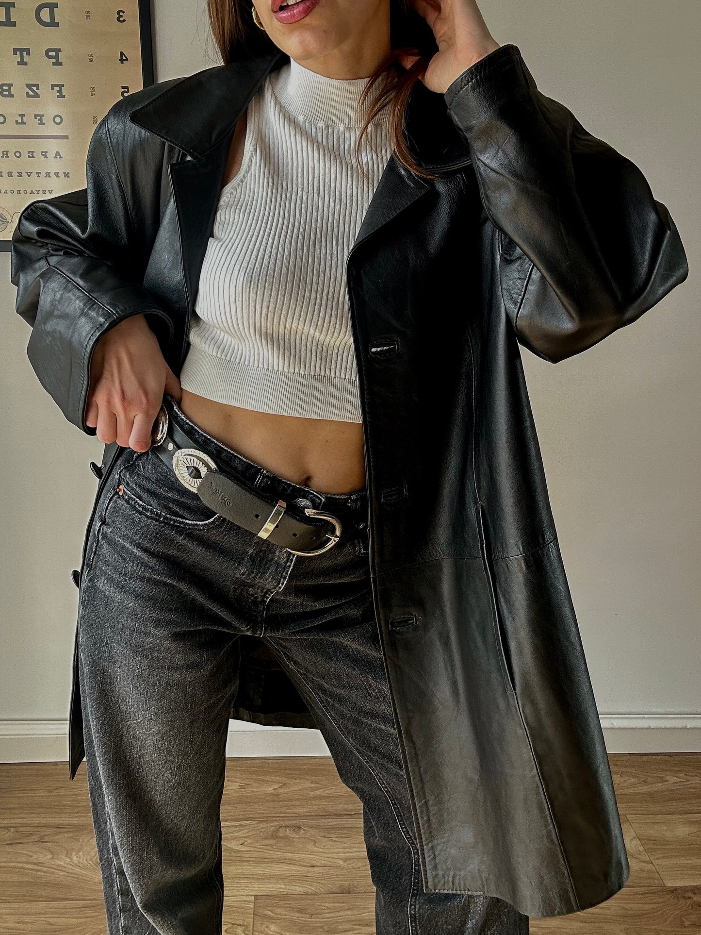 Leather black jacket