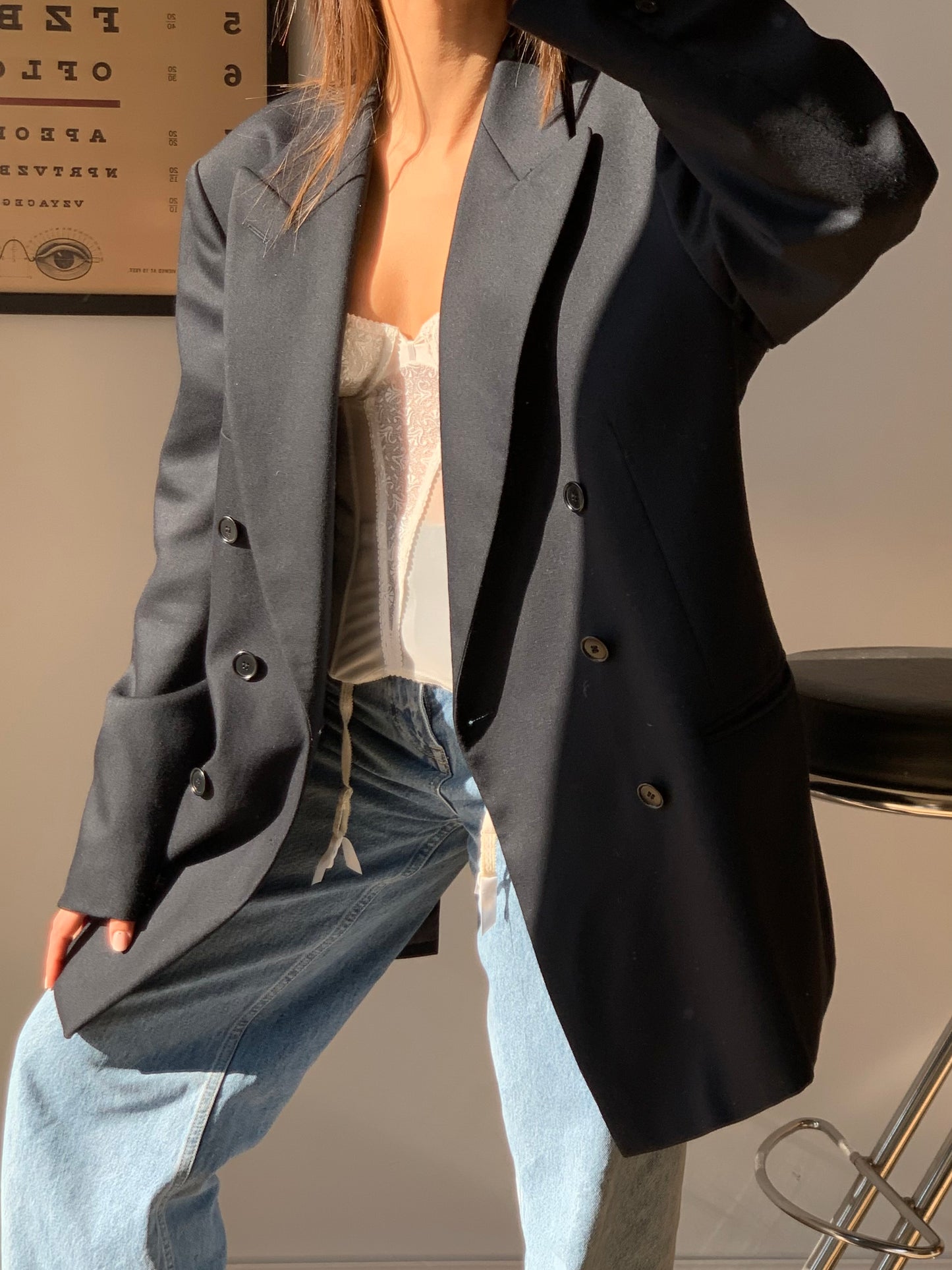 Navy oversized blazer