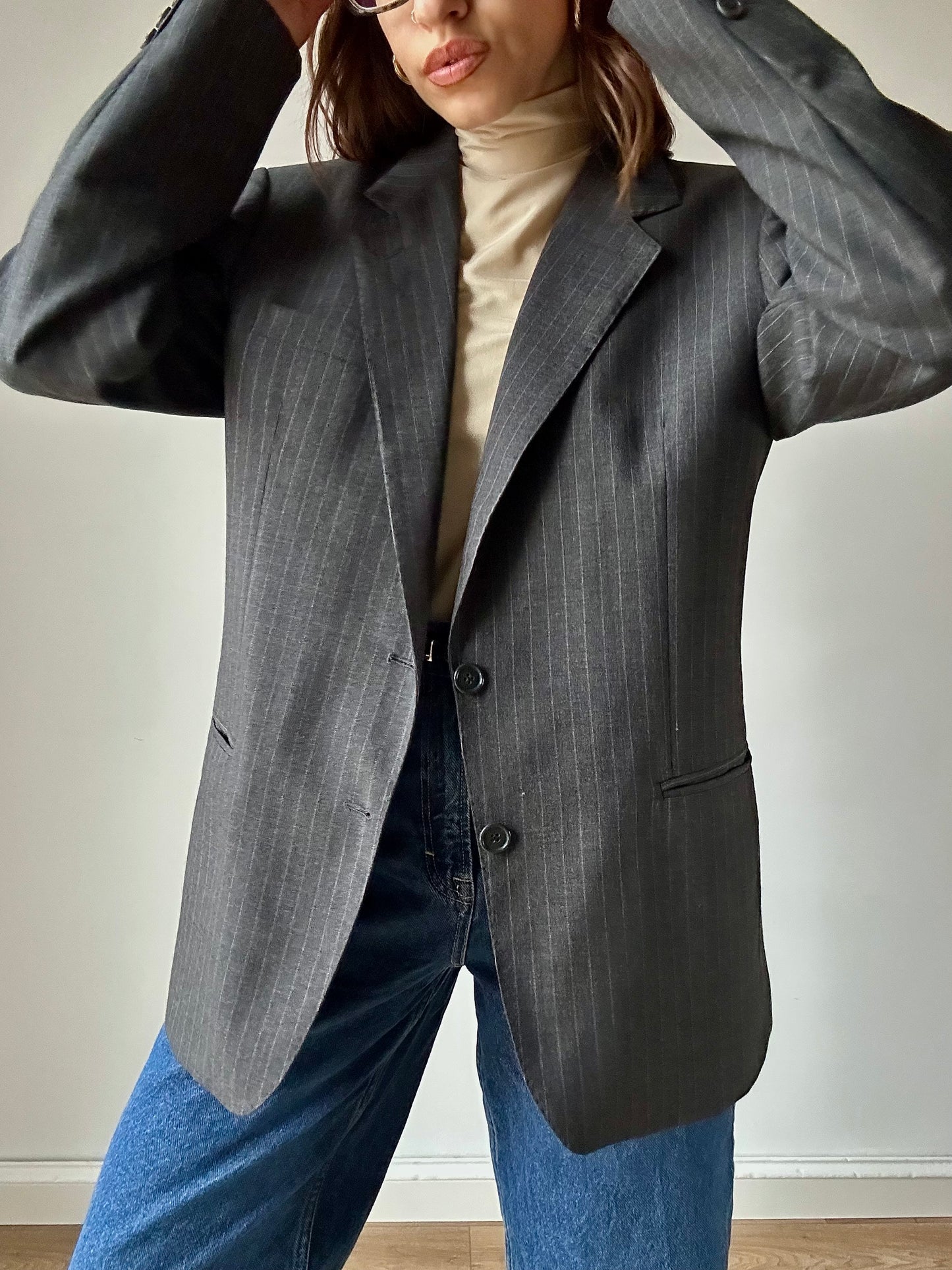 Gessato blazer
