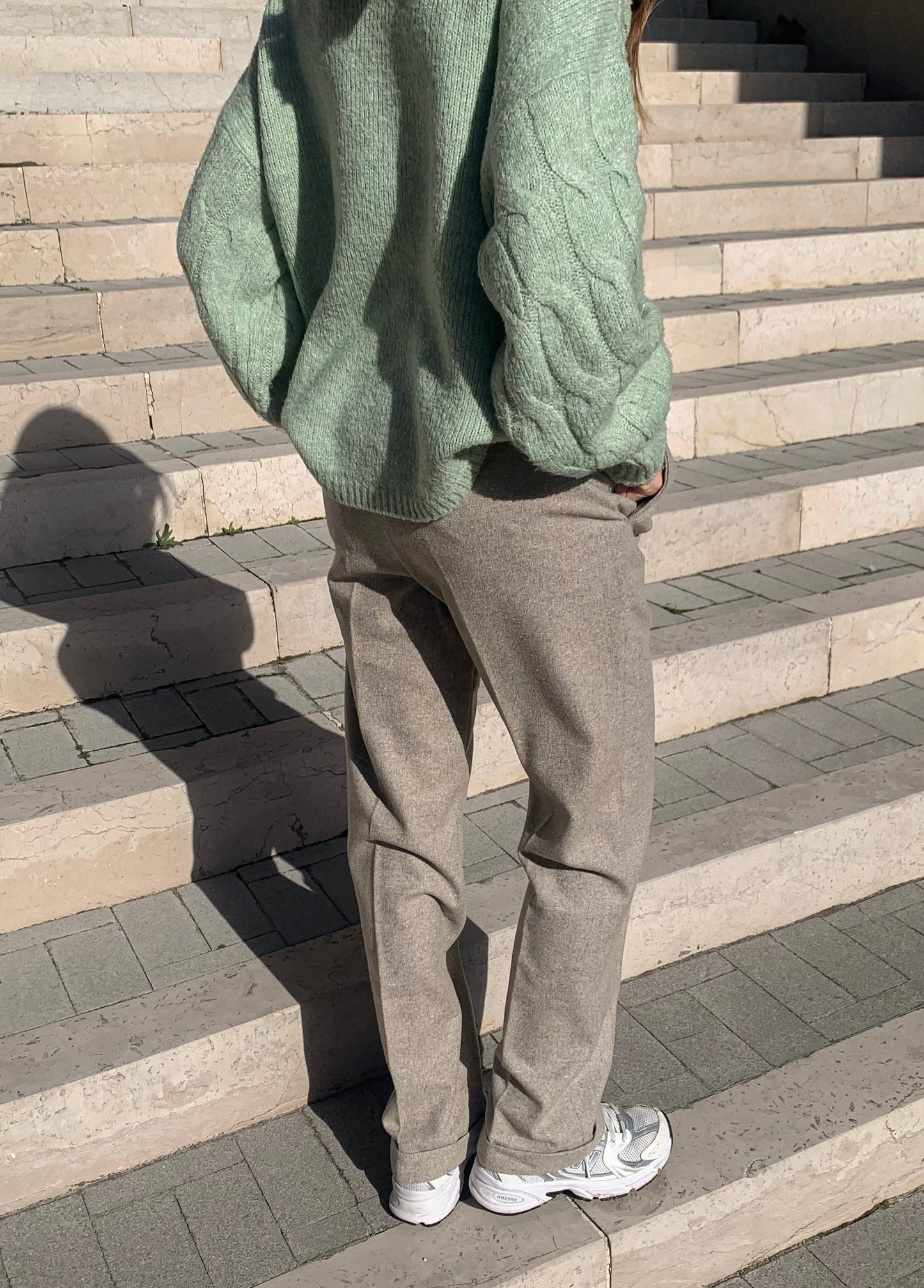 Vintage stone grey dad pants
