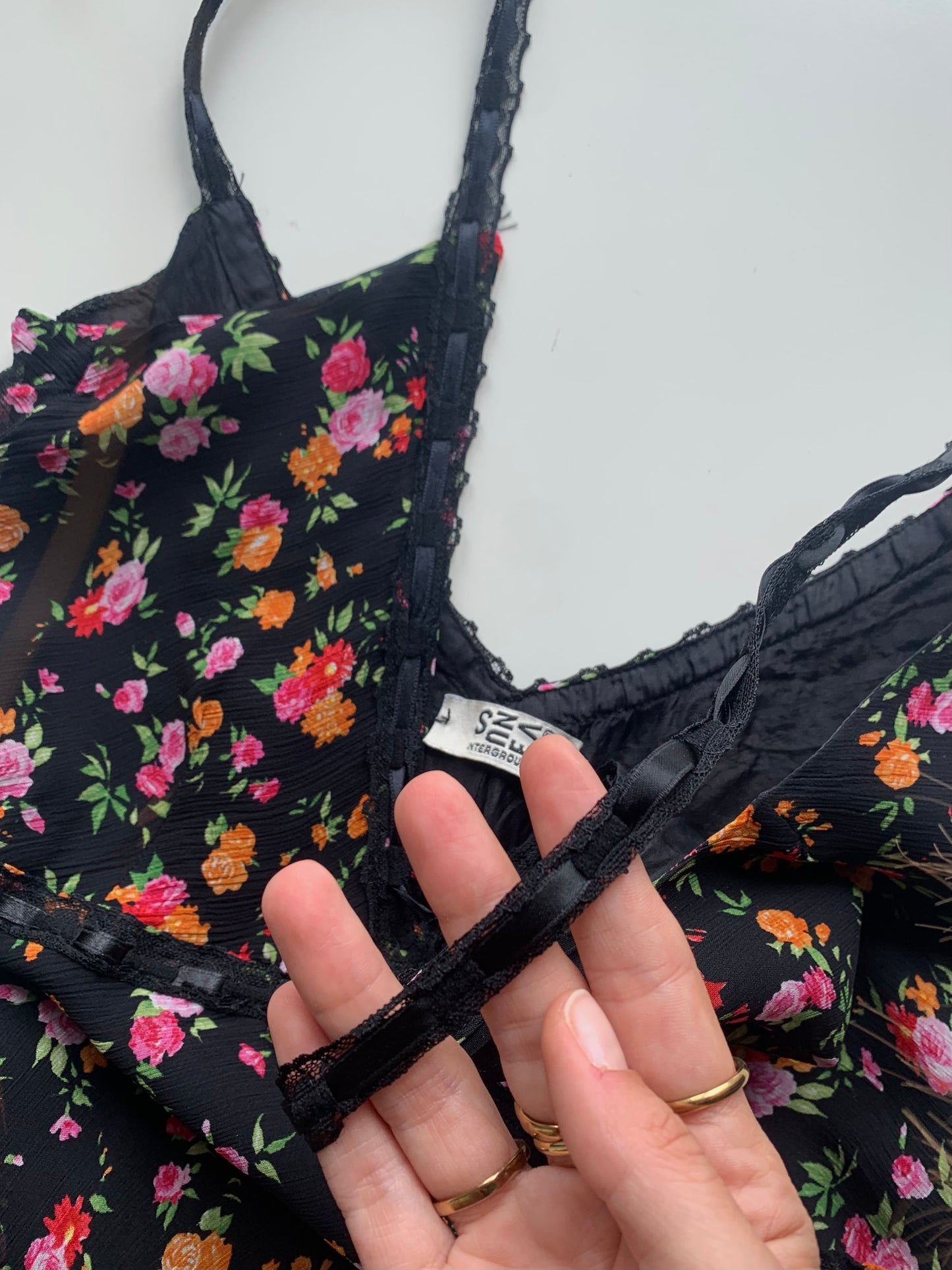 Micro floral print dress