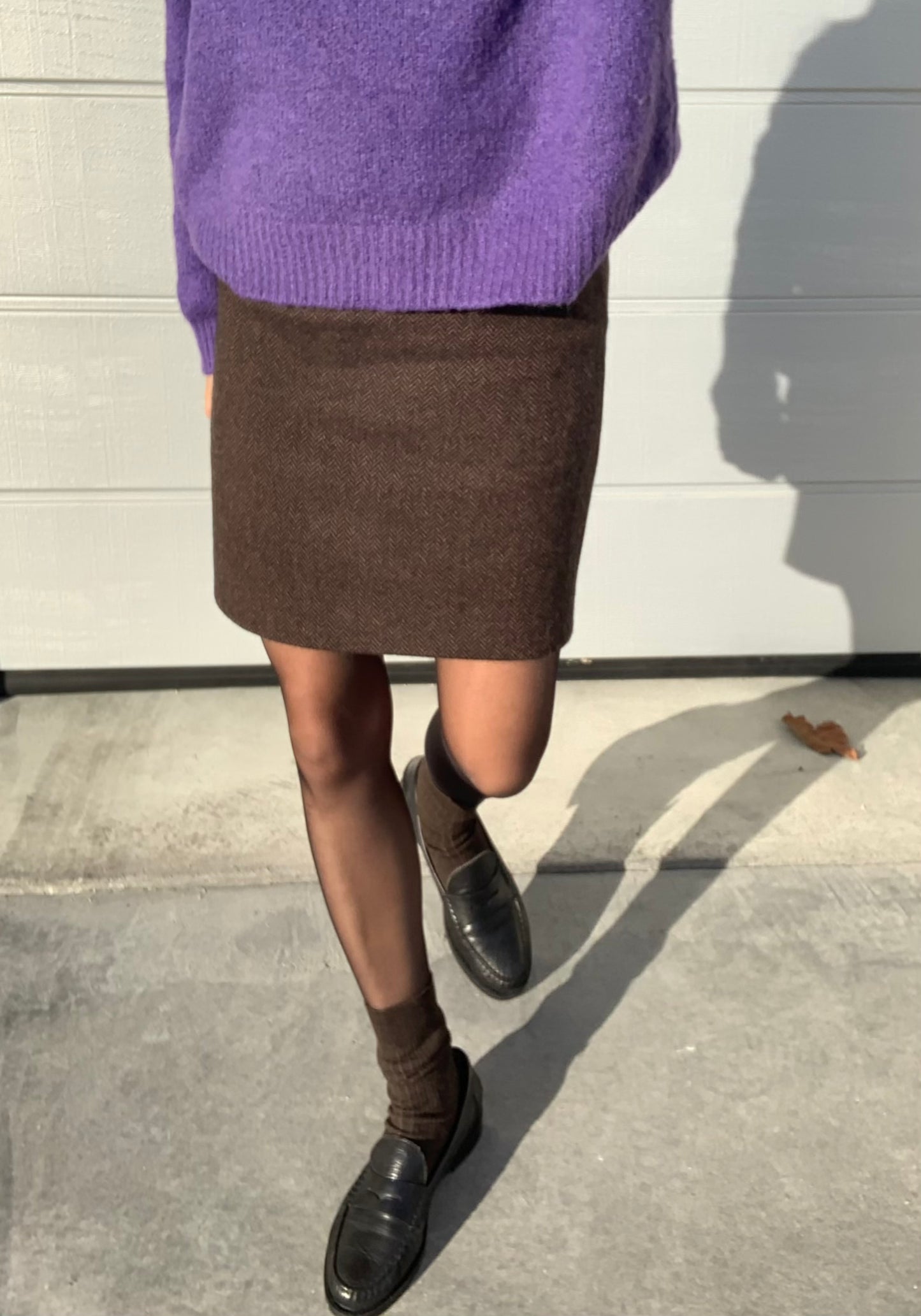 Vintage herringbone skirt