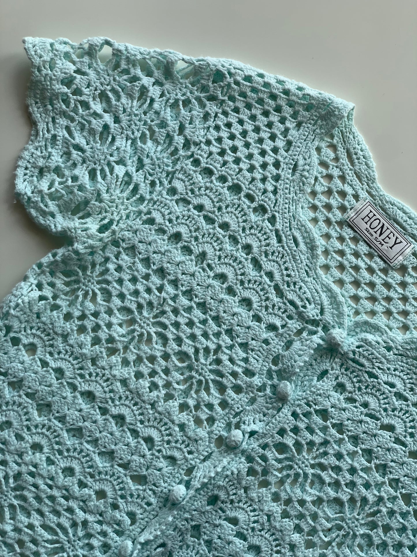 Sky blue crochet top