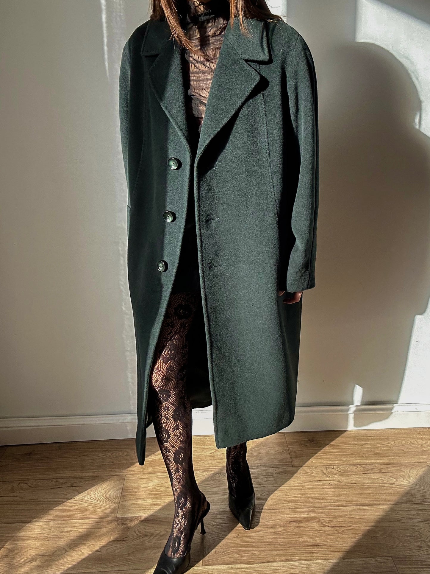 Bottle green coat
