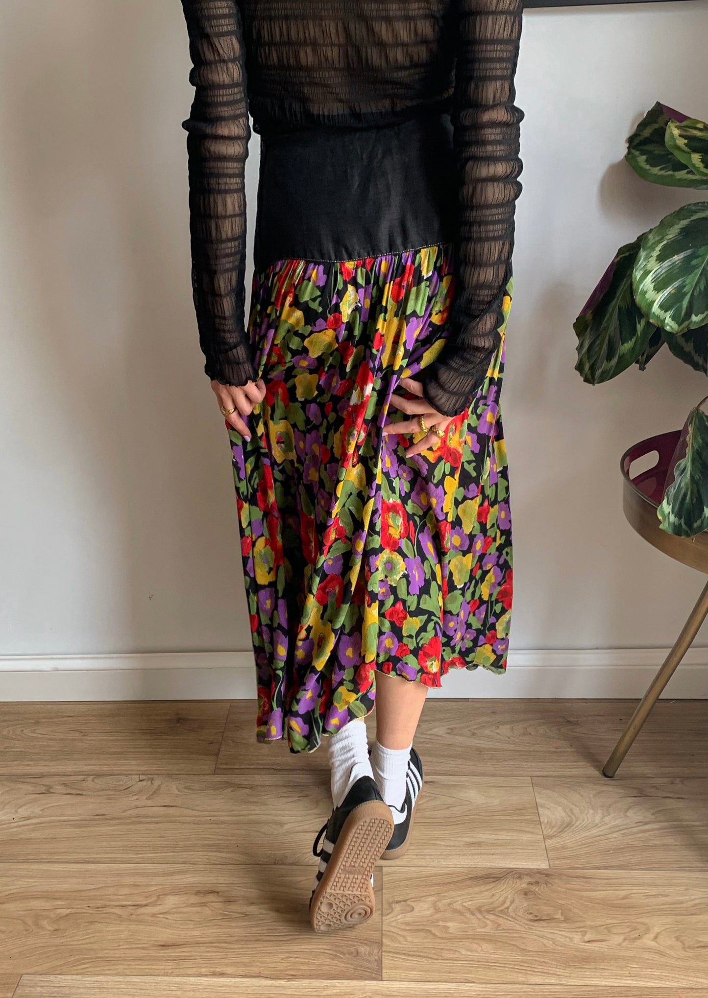 Floral maxi skirt