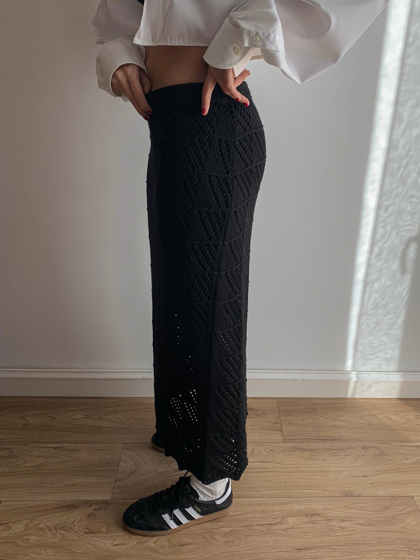 Crochet midi skirt