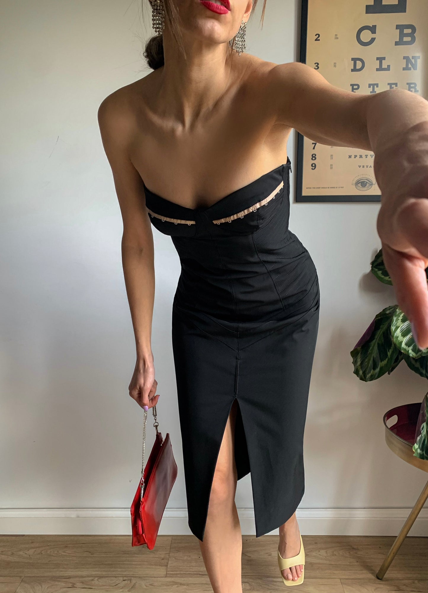Bustier black dress