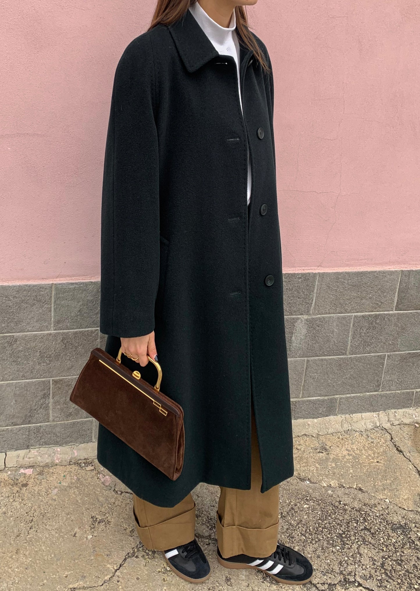 Vintage bottle green coat