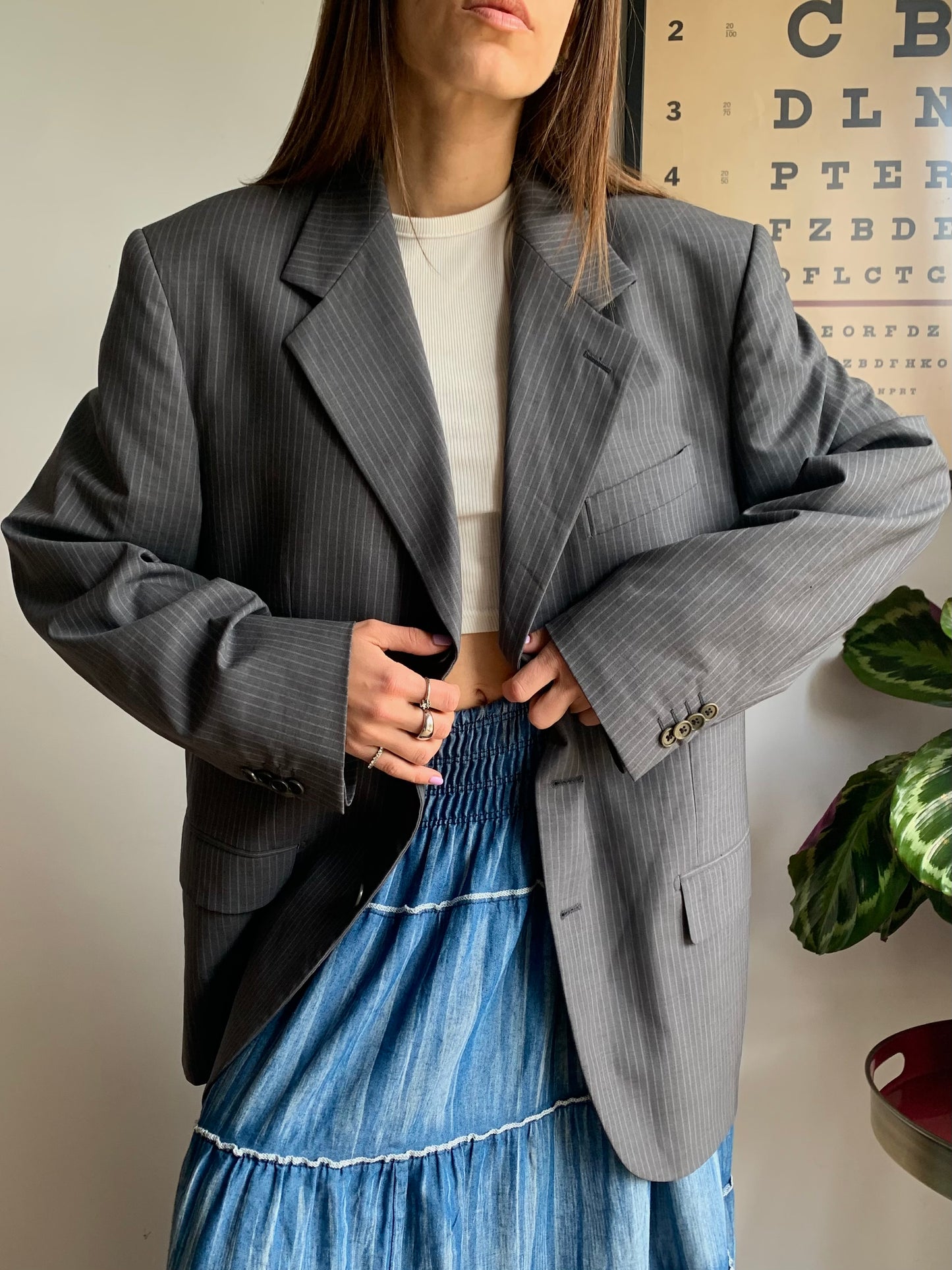 Vintage gessato blazer
