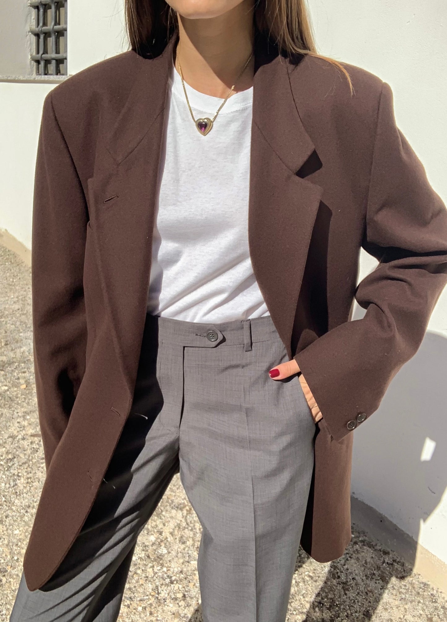 Vintage dark choco blazer