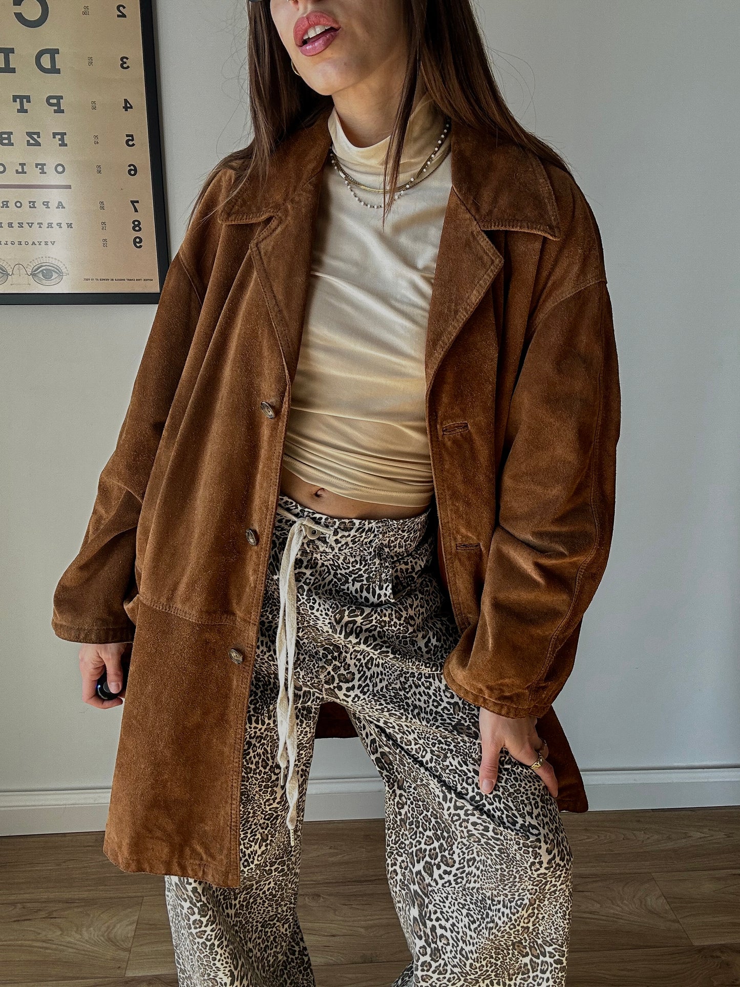 Cognac suede jacket