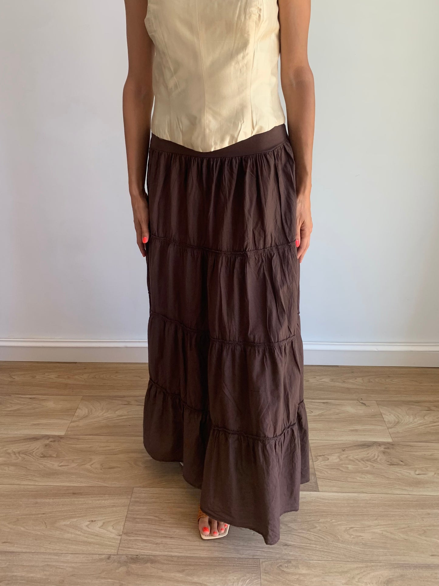 Tiered choco skirt