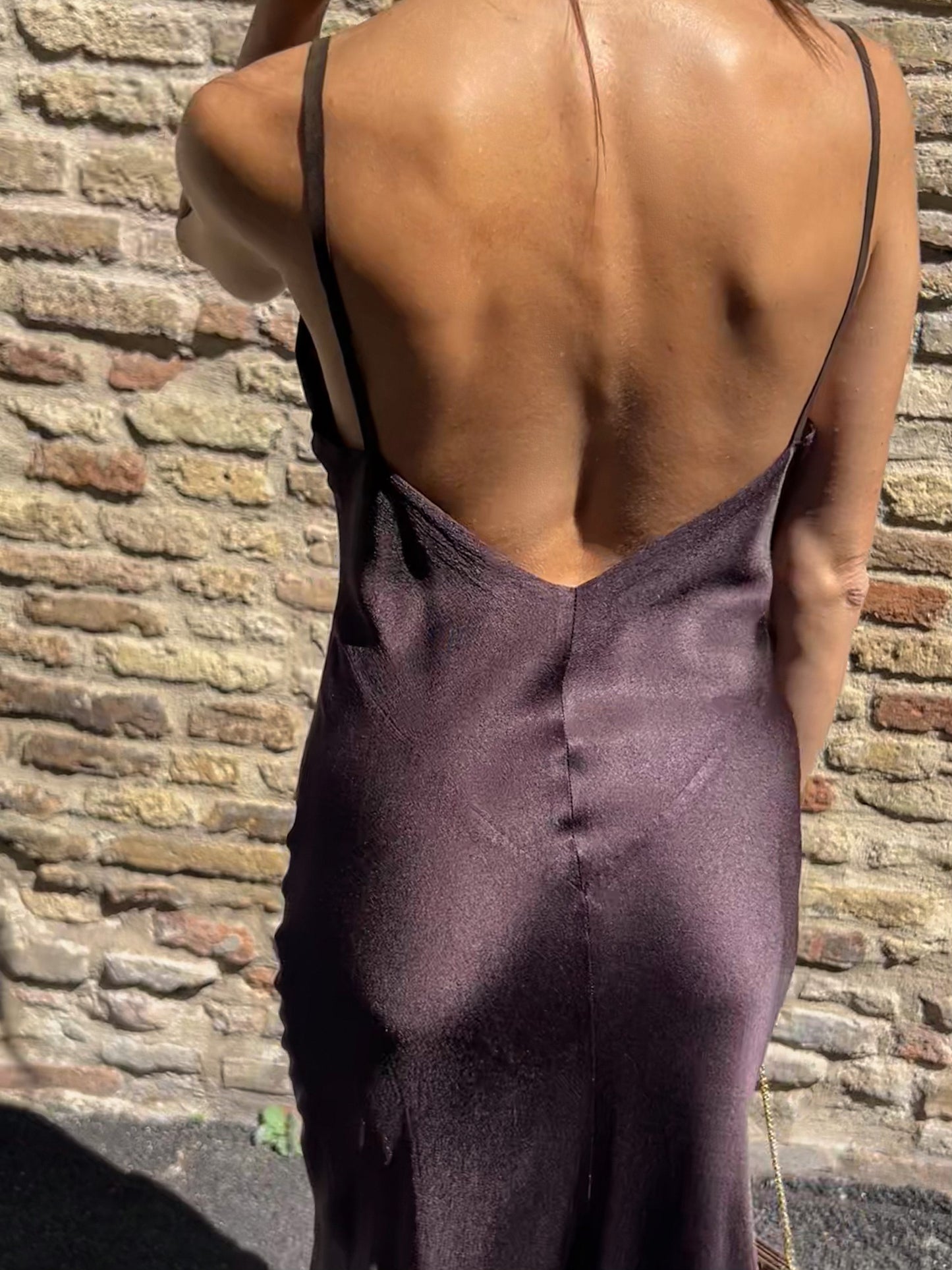 Dark choco slip dress