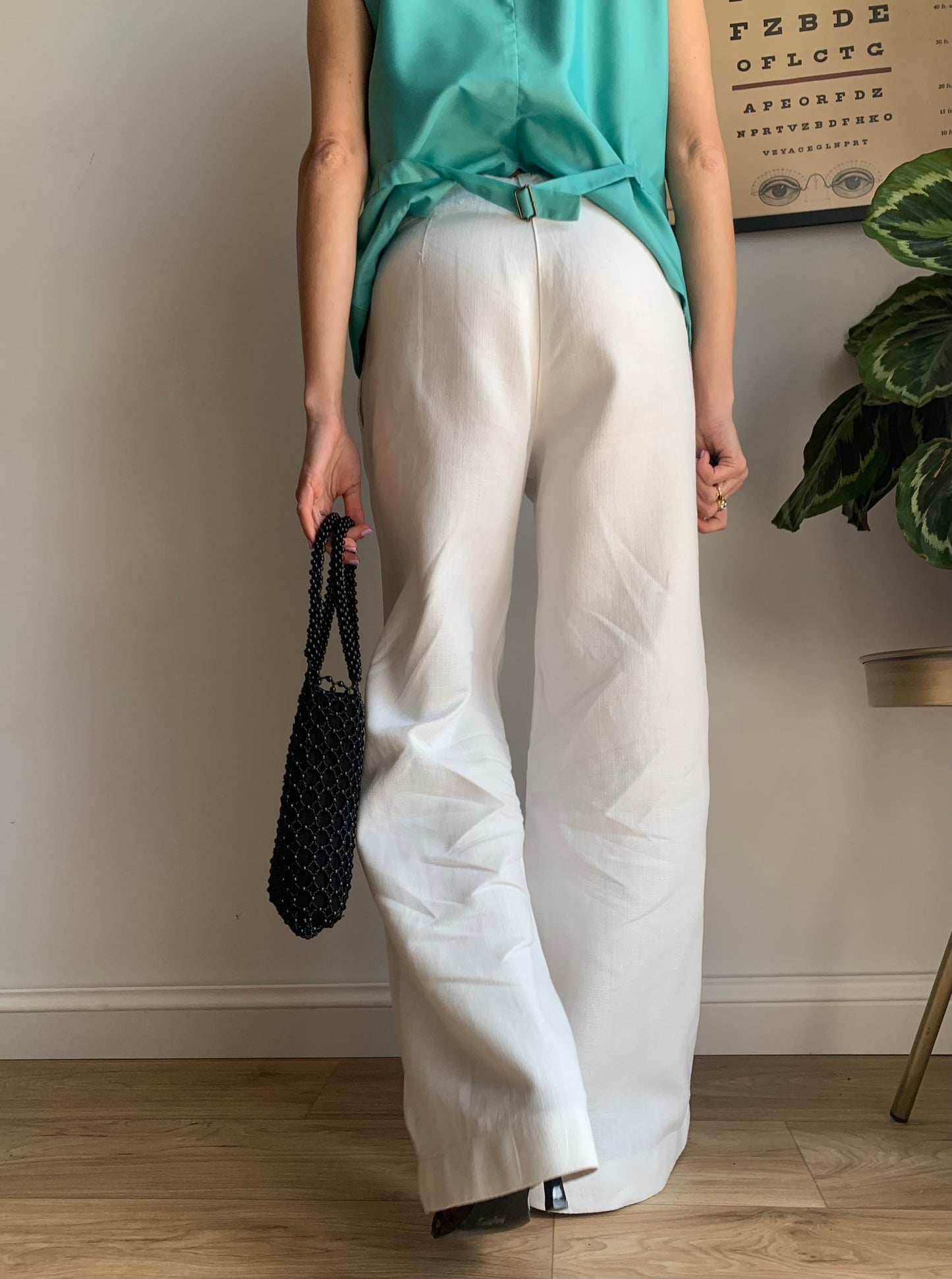 Vintage wide leg linen pants
