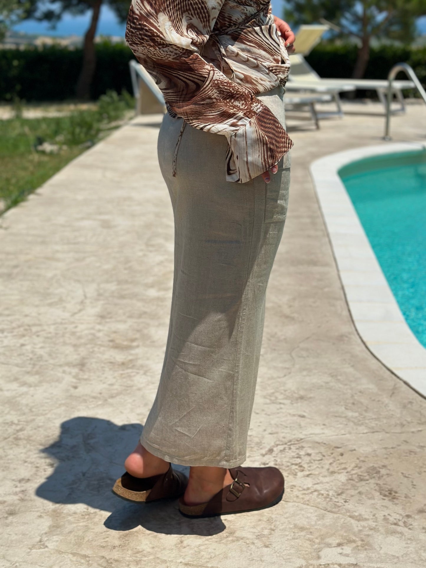 Cargo maxi skirt