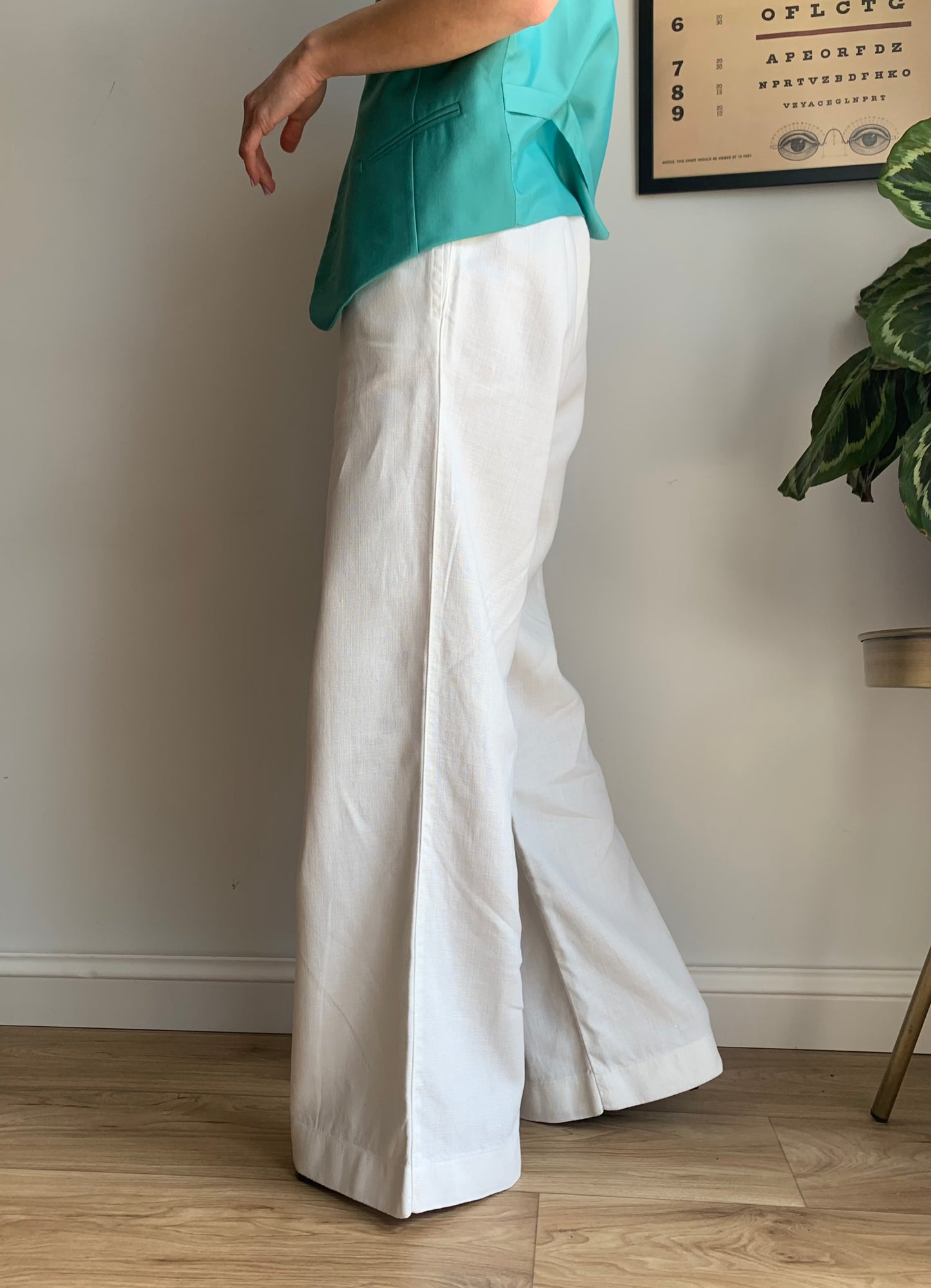 Vintage wide leg linen pants