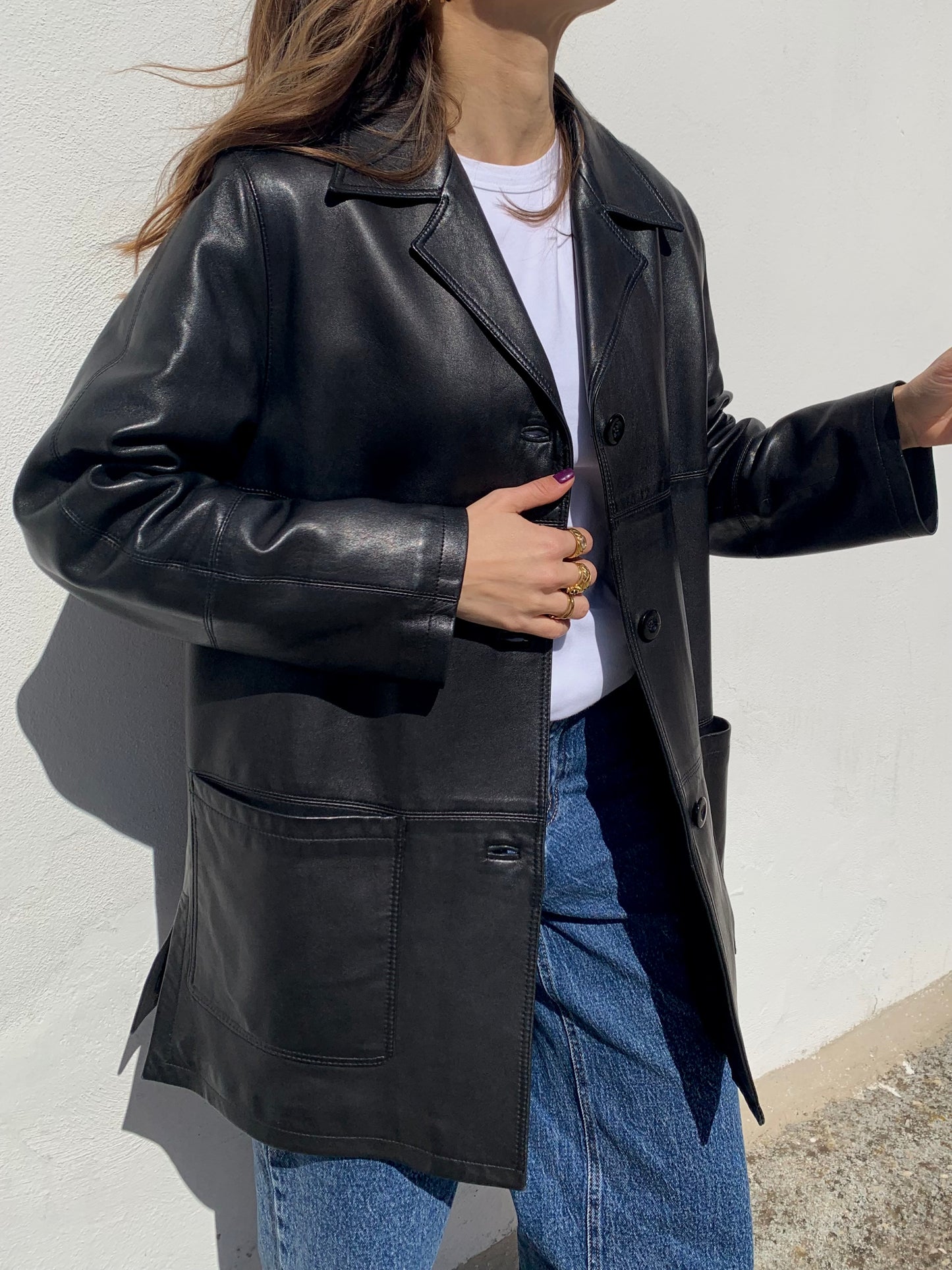 Vintage genuine leather jacket