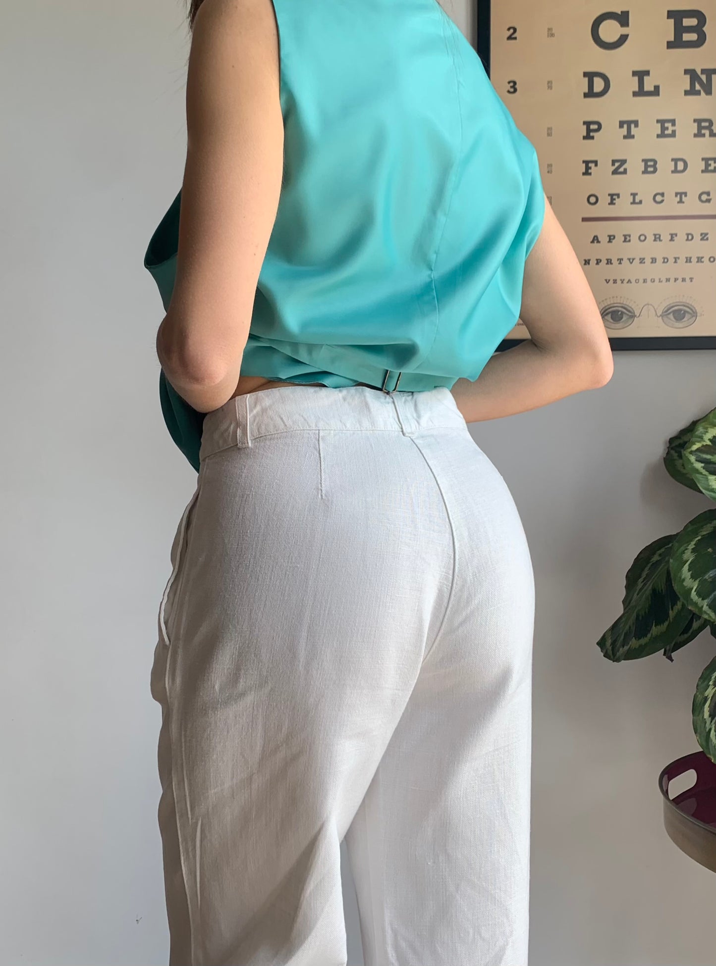 Vintage wide leg linen pants