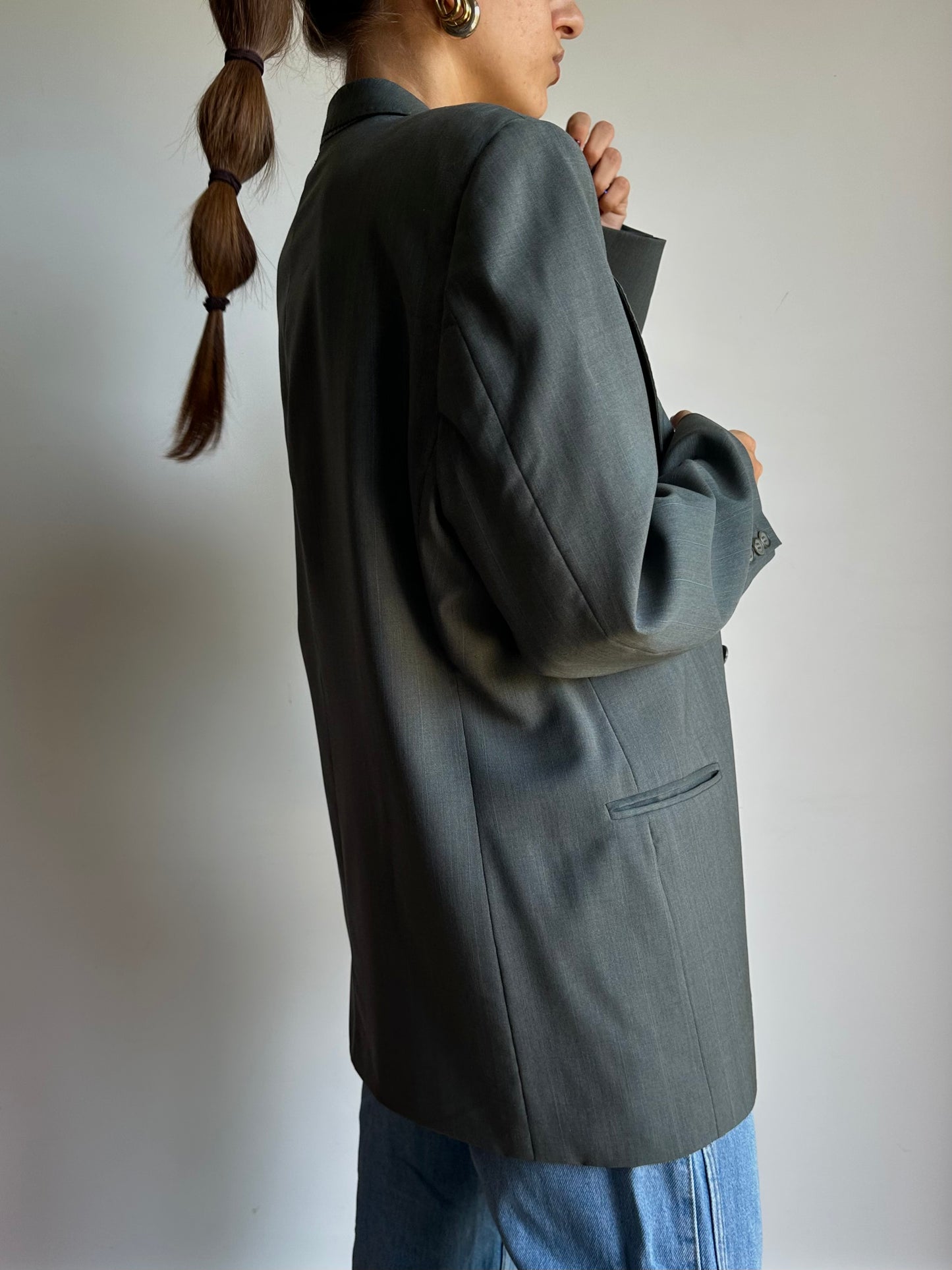 Gessato blazer