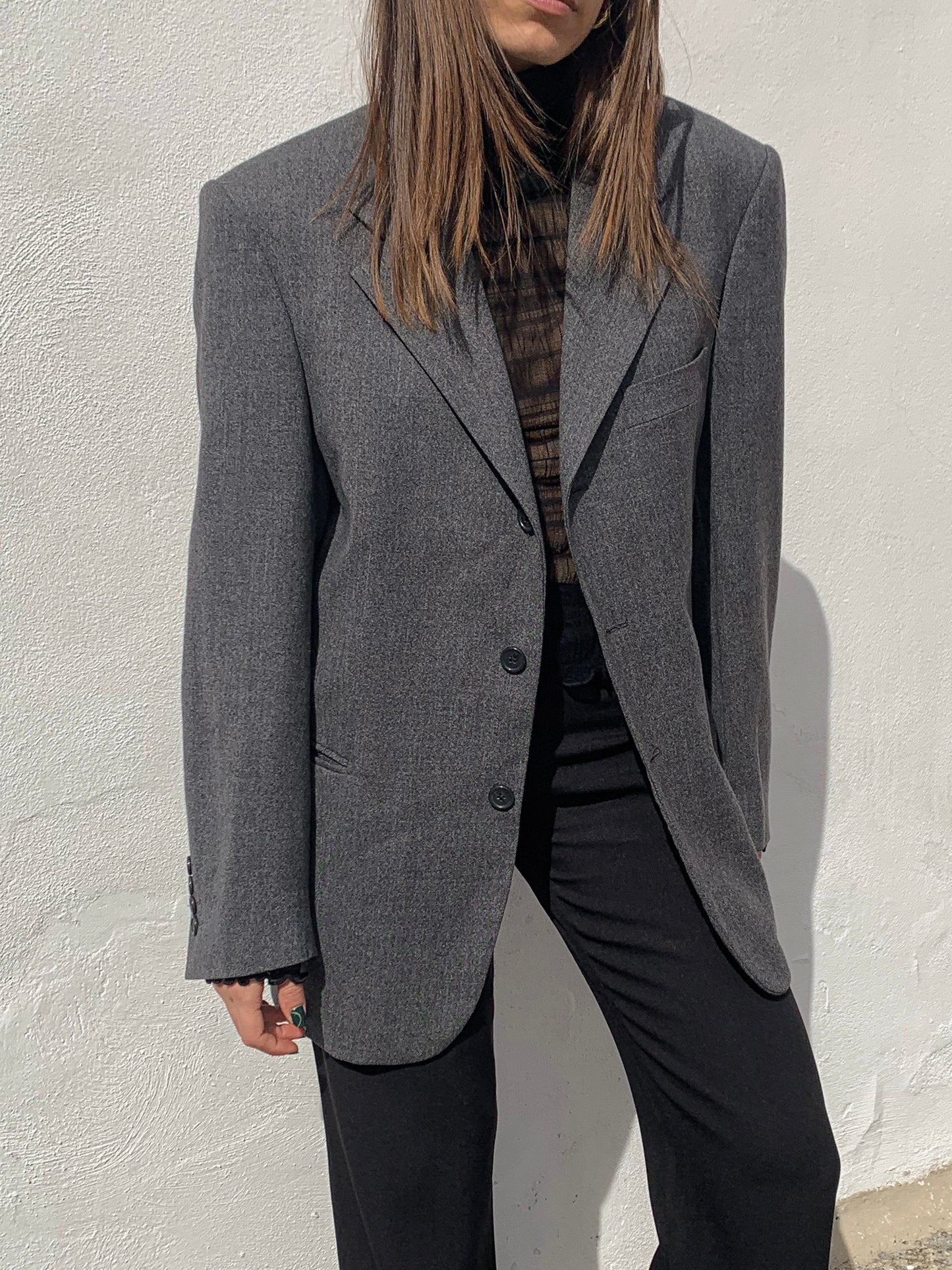 Dark grey classic blazer