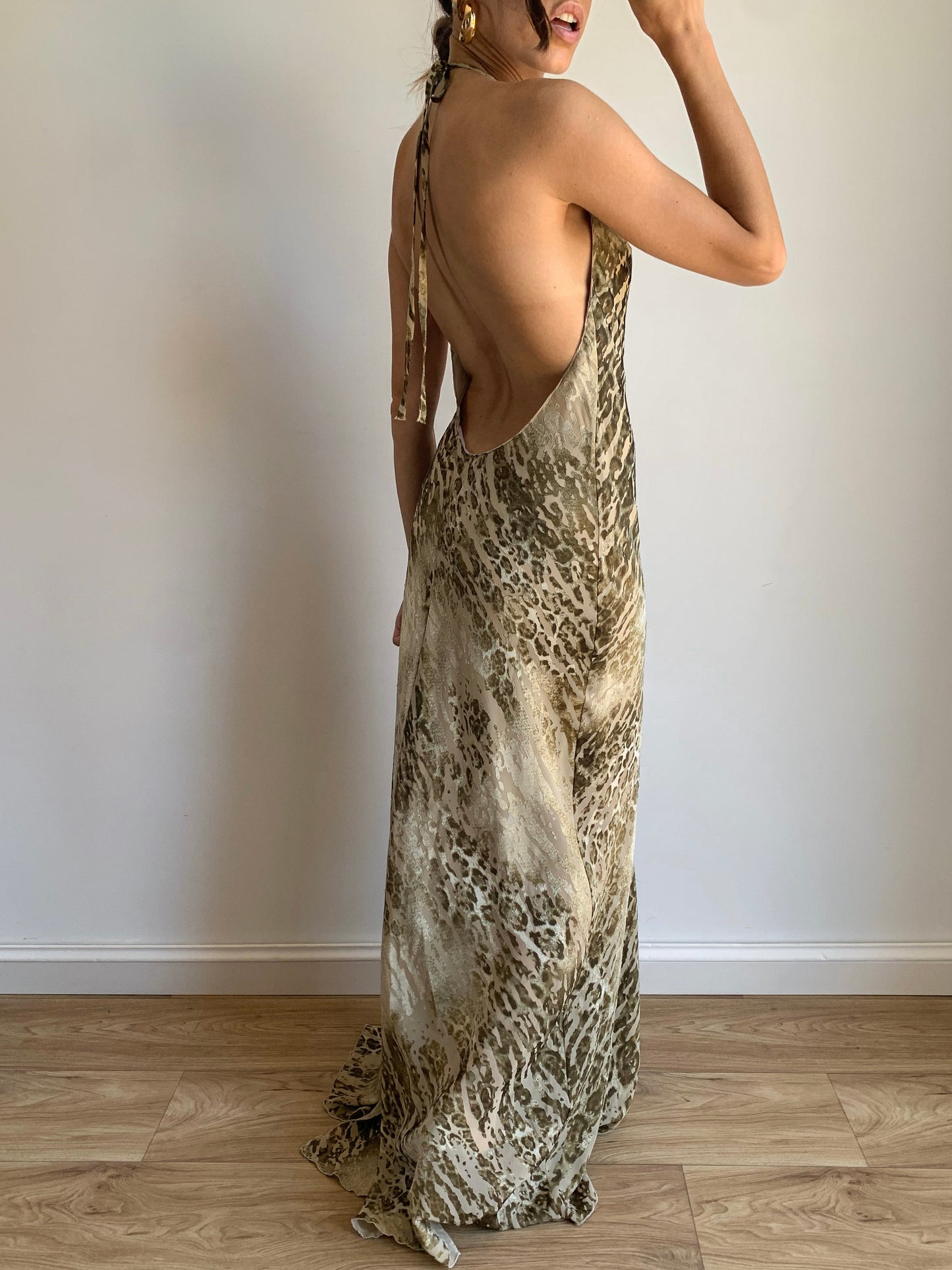 Animalier effect maxi dress