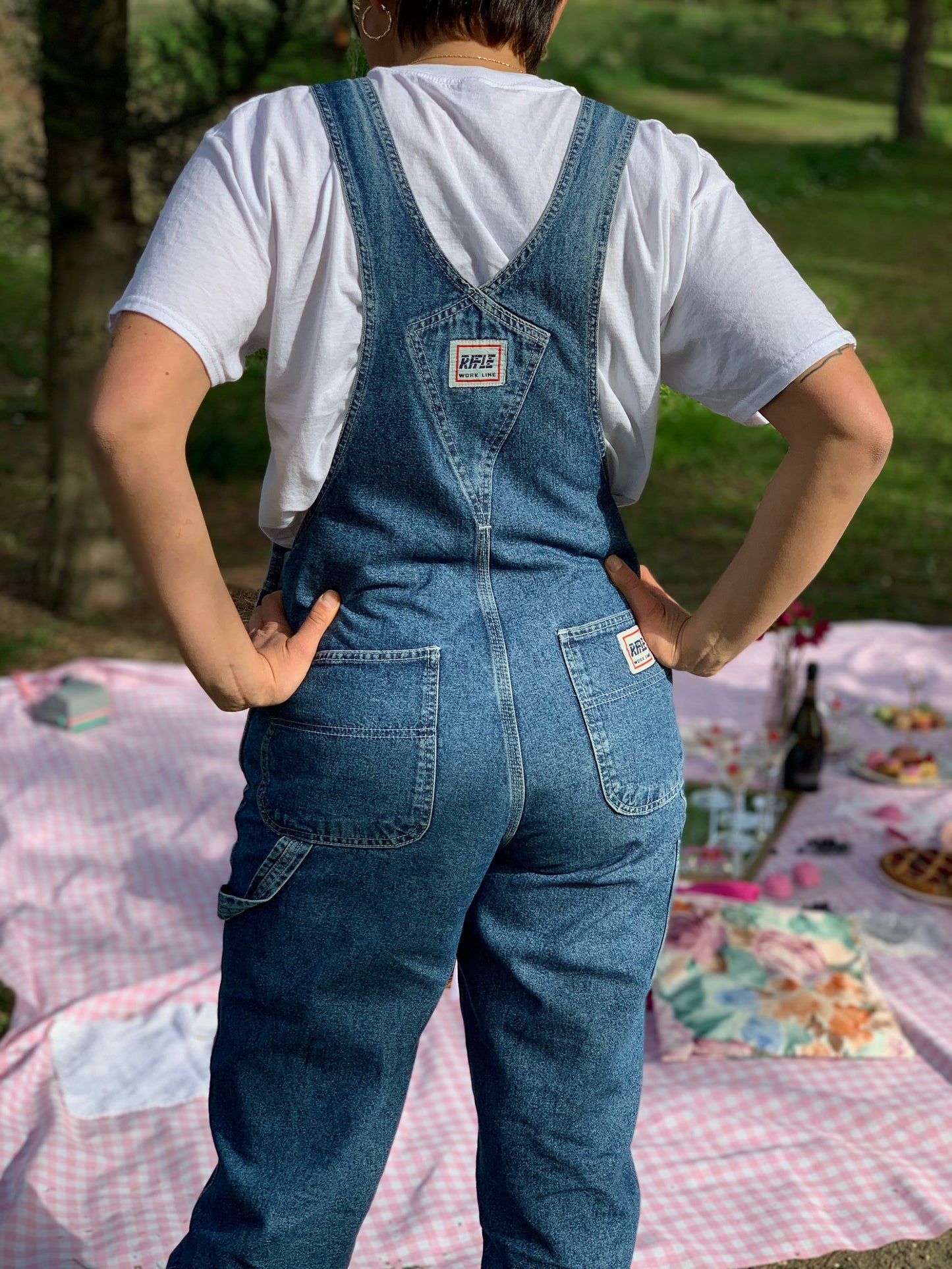 Vintage Rifle denim salopette