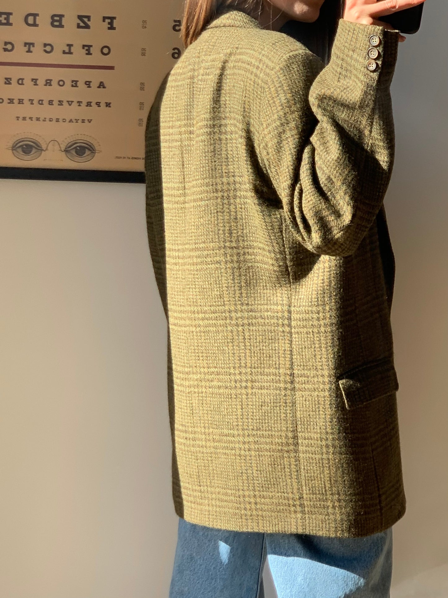 Check oversized blazer