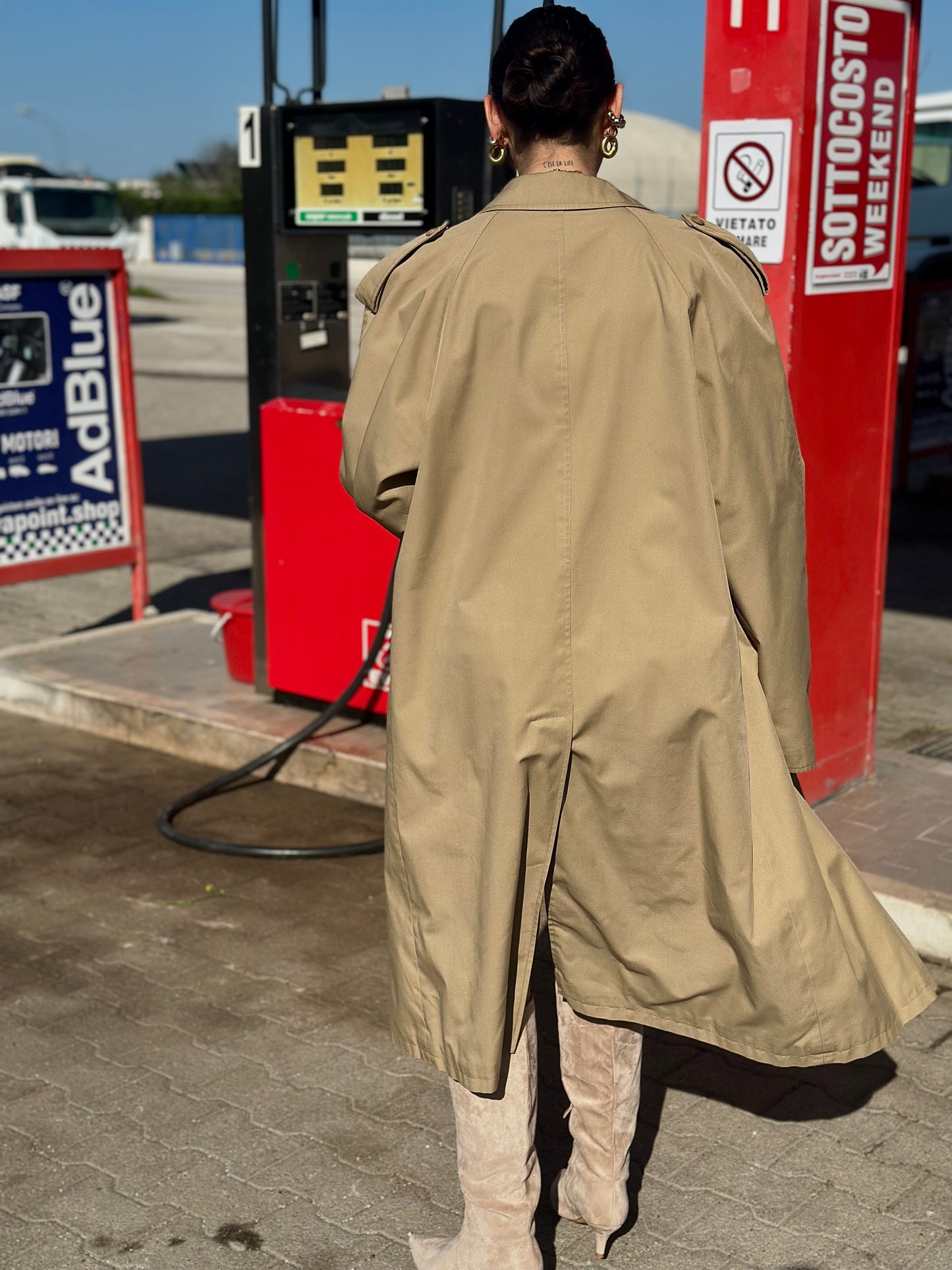 Maxi trench coat