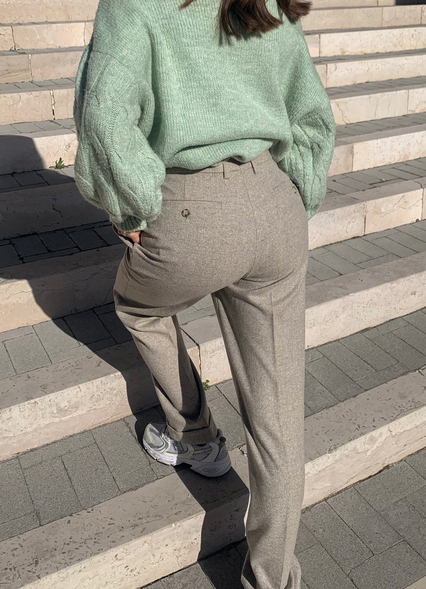 Vintage stone grey dad pants
