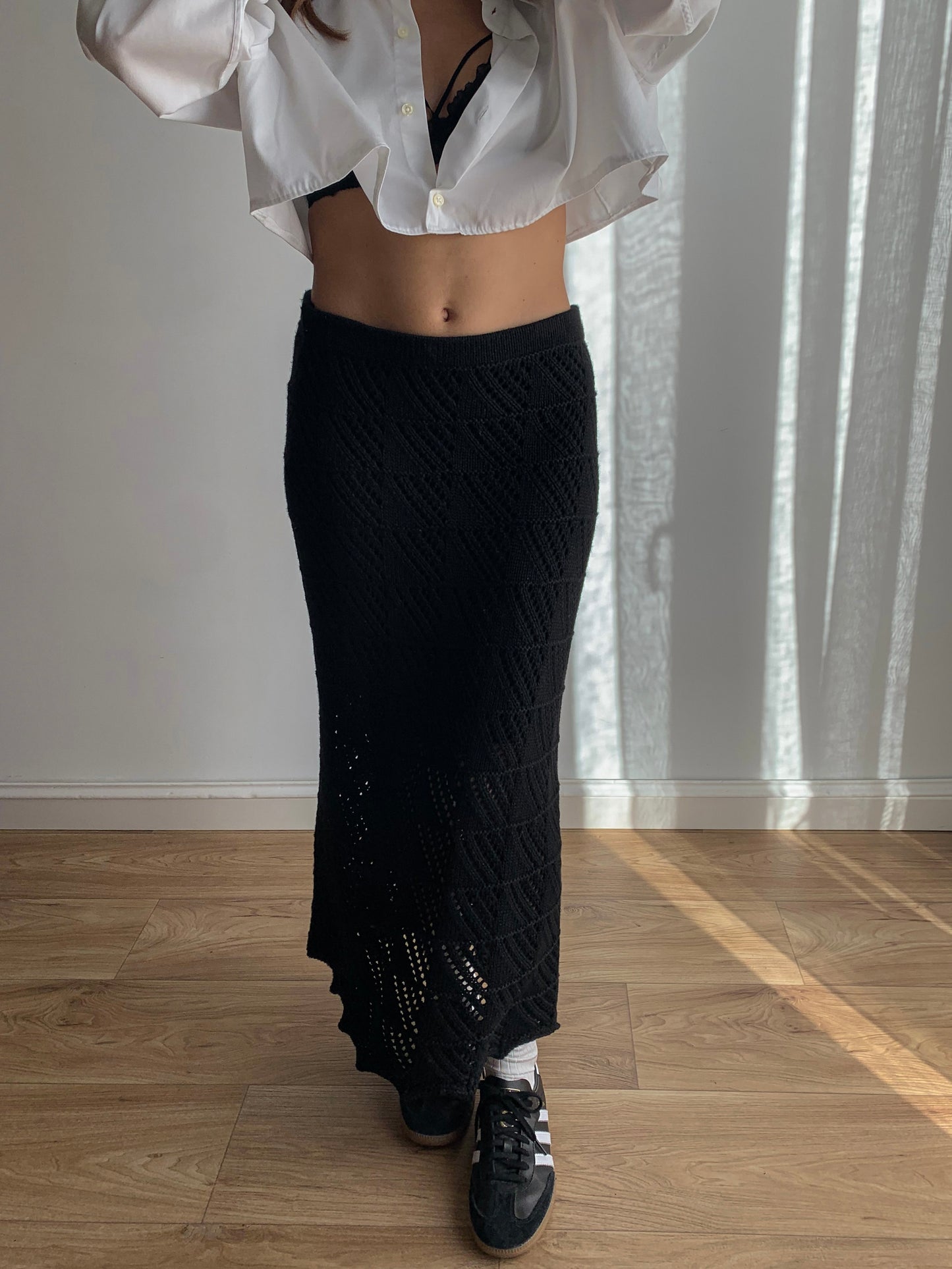 Crochet midi skirt