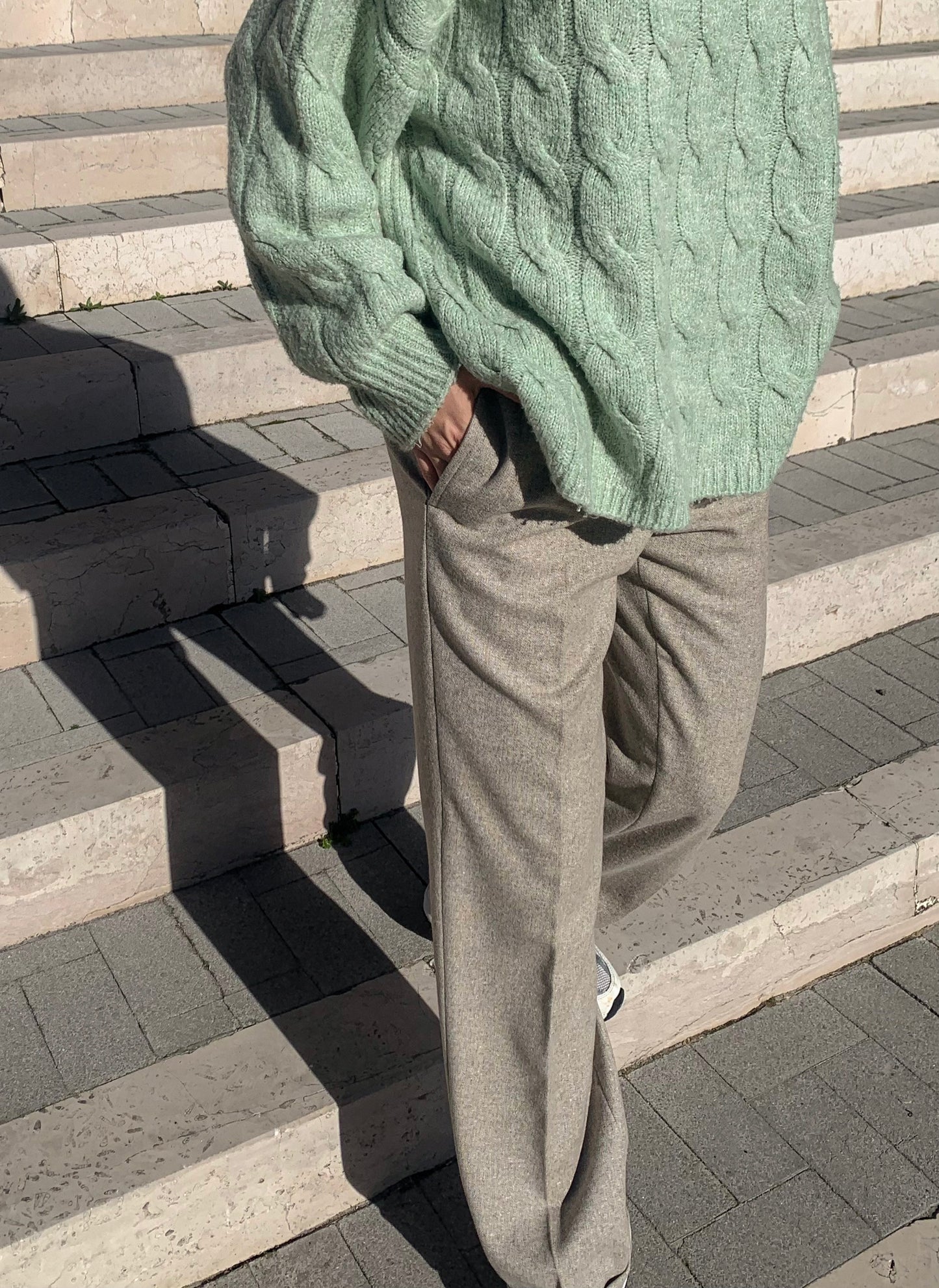 Vintage stone grey dad pants
