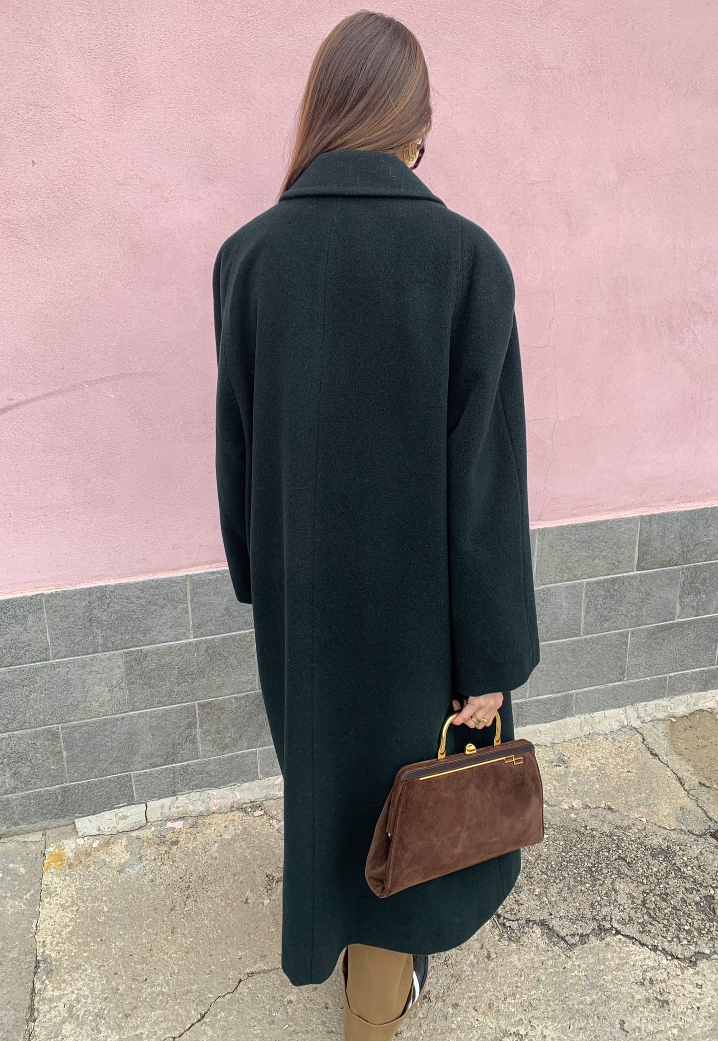 Vintage bottle green coat