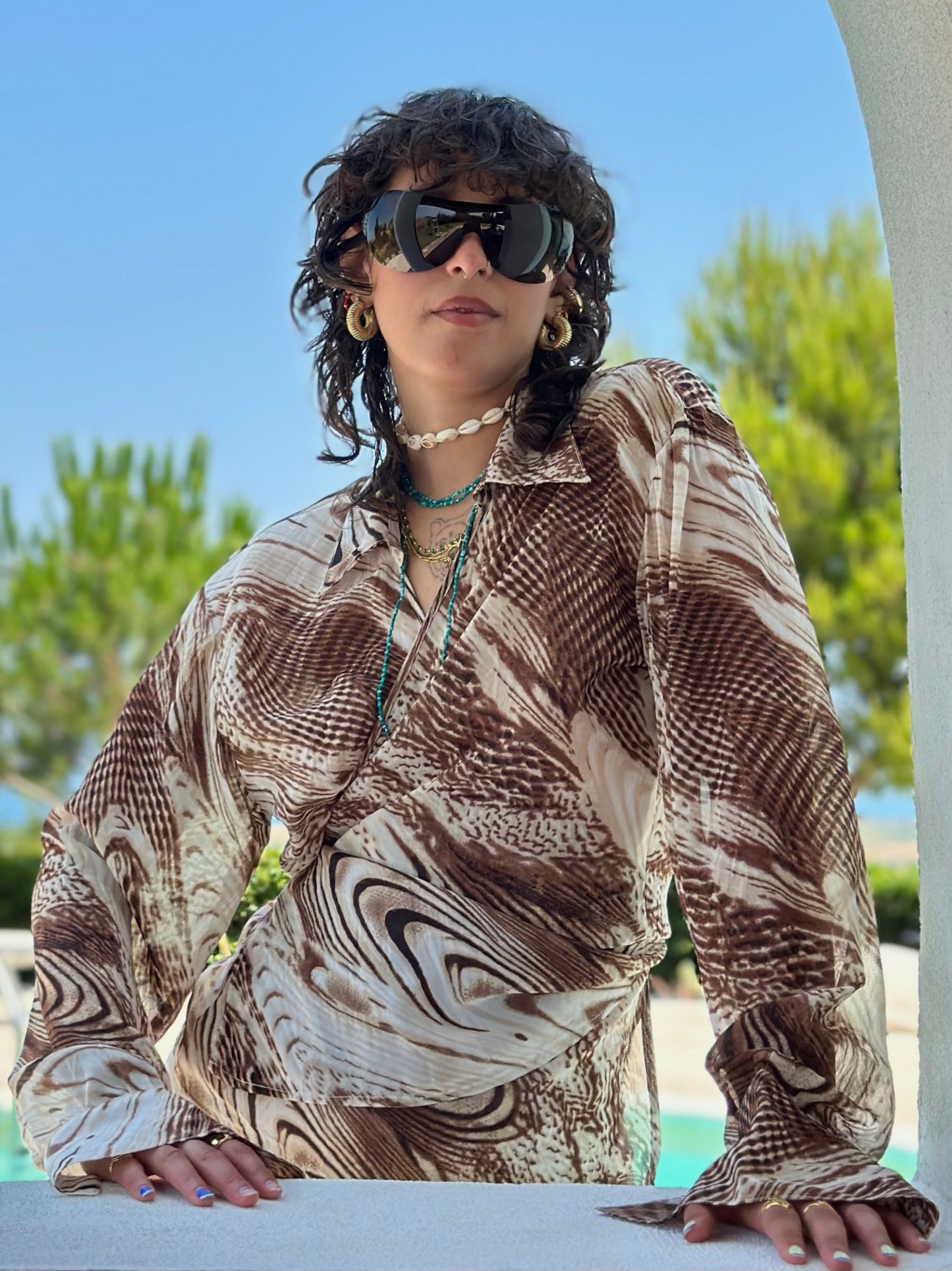 Animalier print blouse