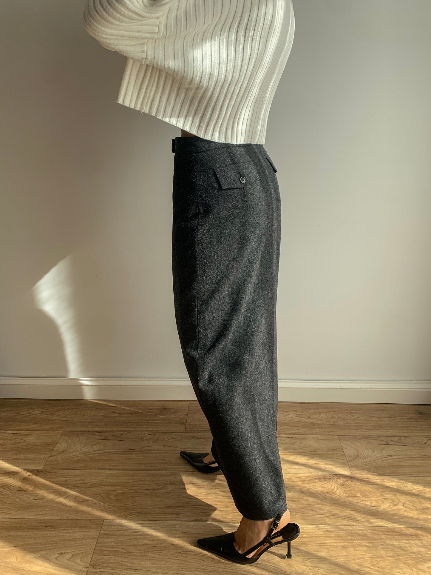 Wool maxi skirt
