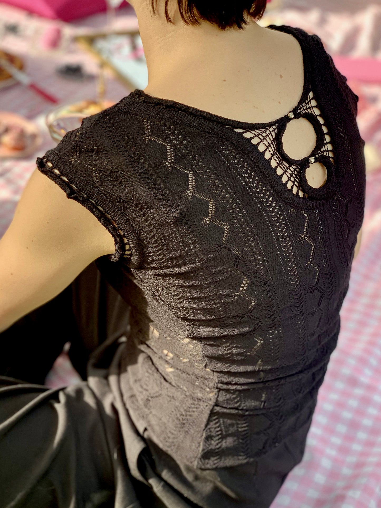 Vintage Cavalli crochet top
