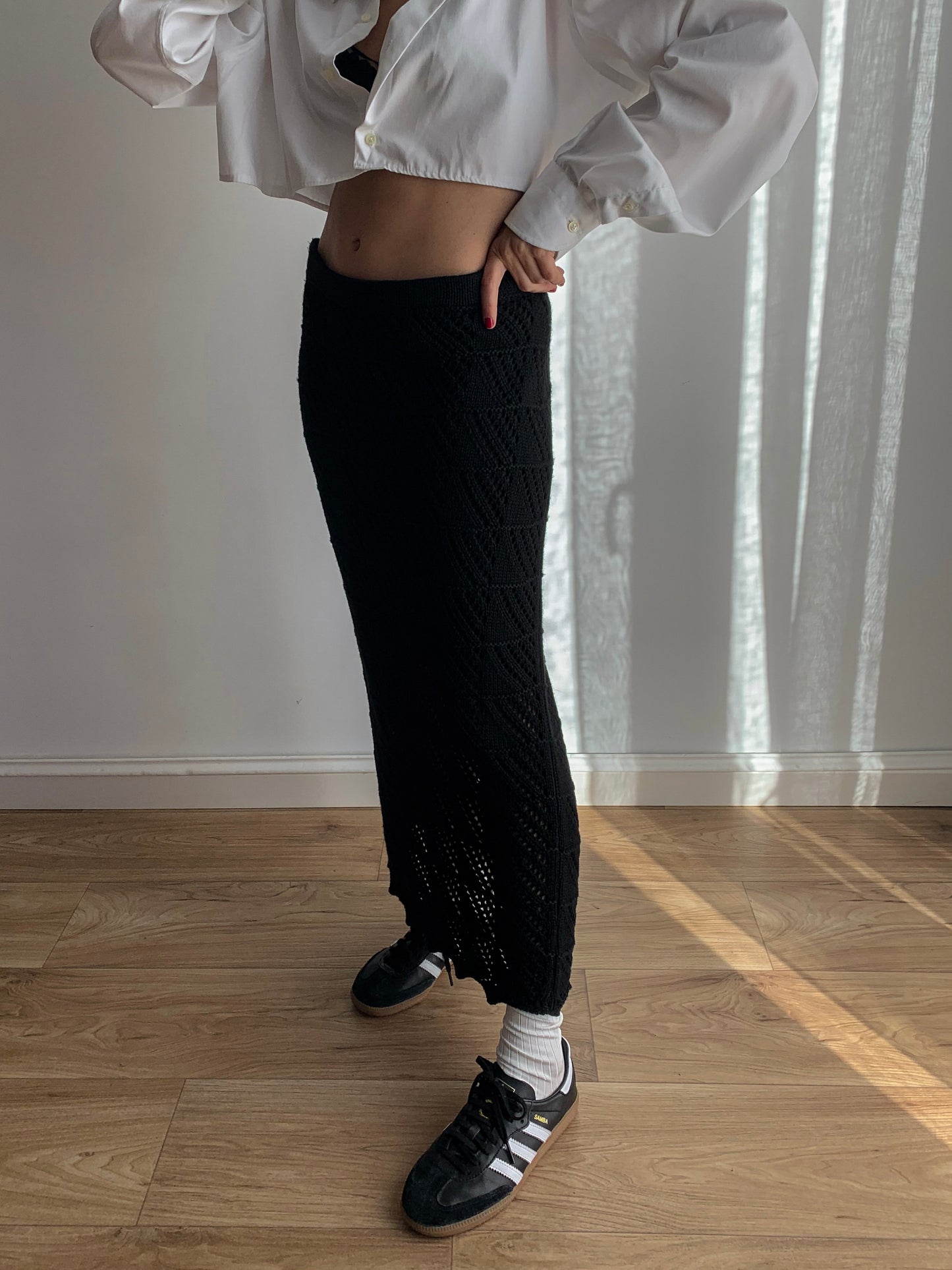 Crochet midi skirt