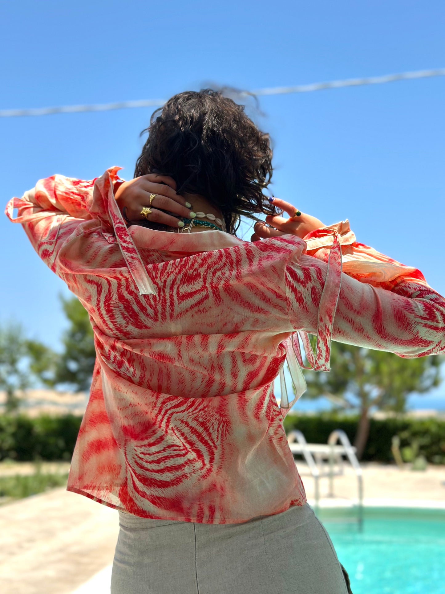Roberto Cavalli volant blouse