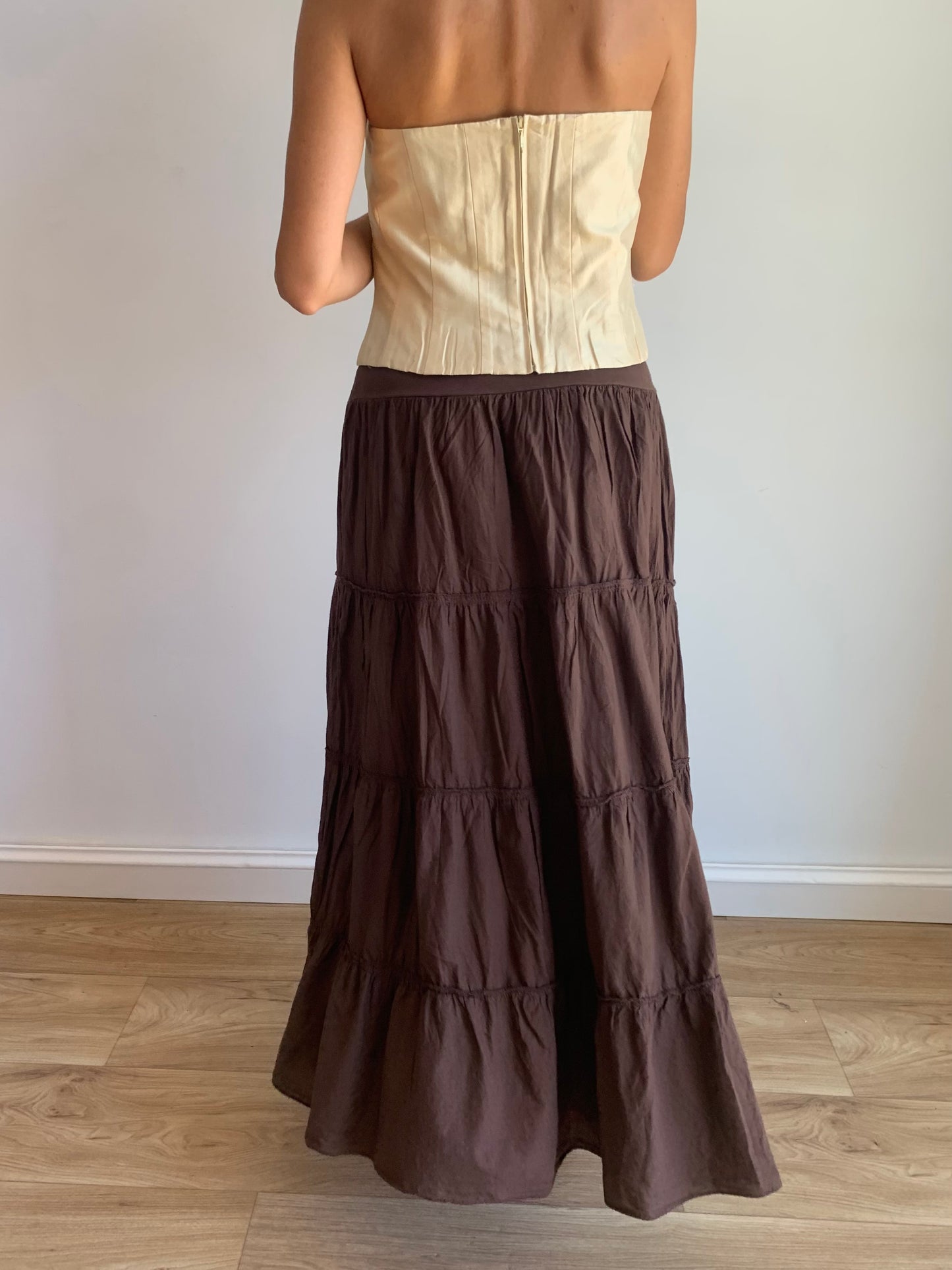 Tiered choco skirt