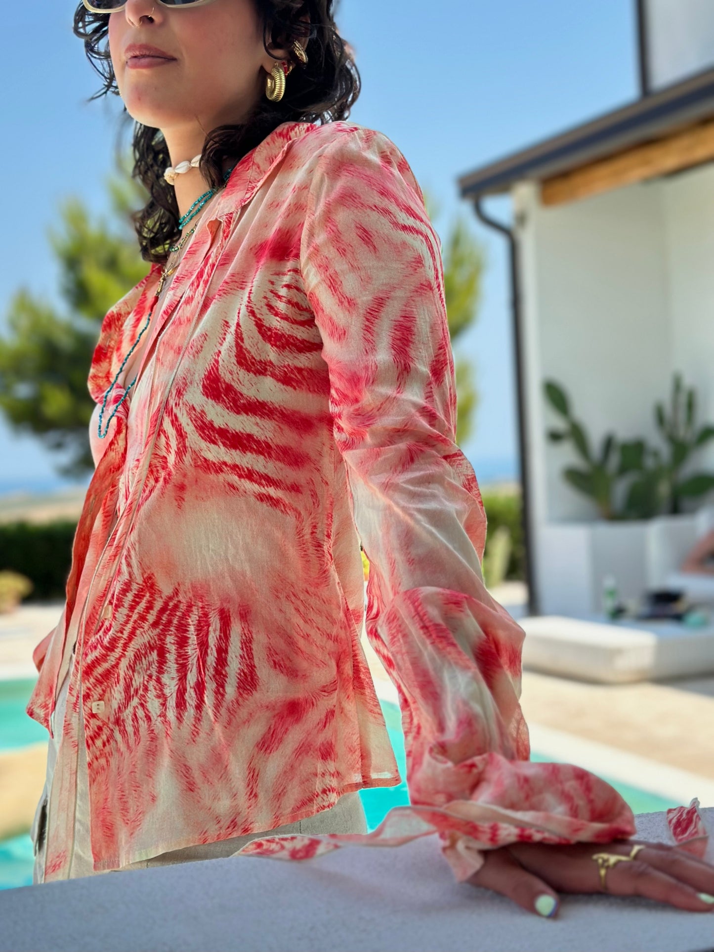 Roberto Cavalli volant blouse