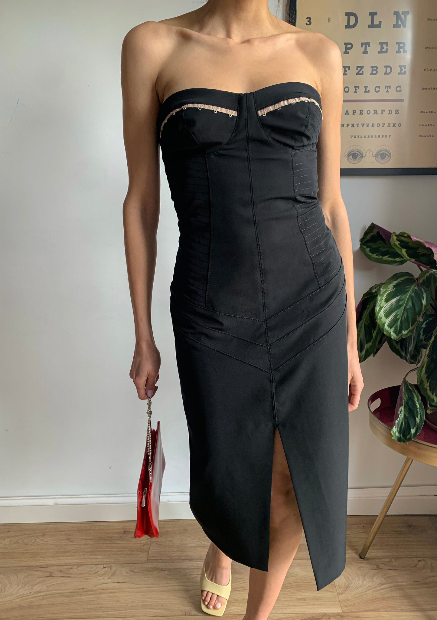 Bustier black dress