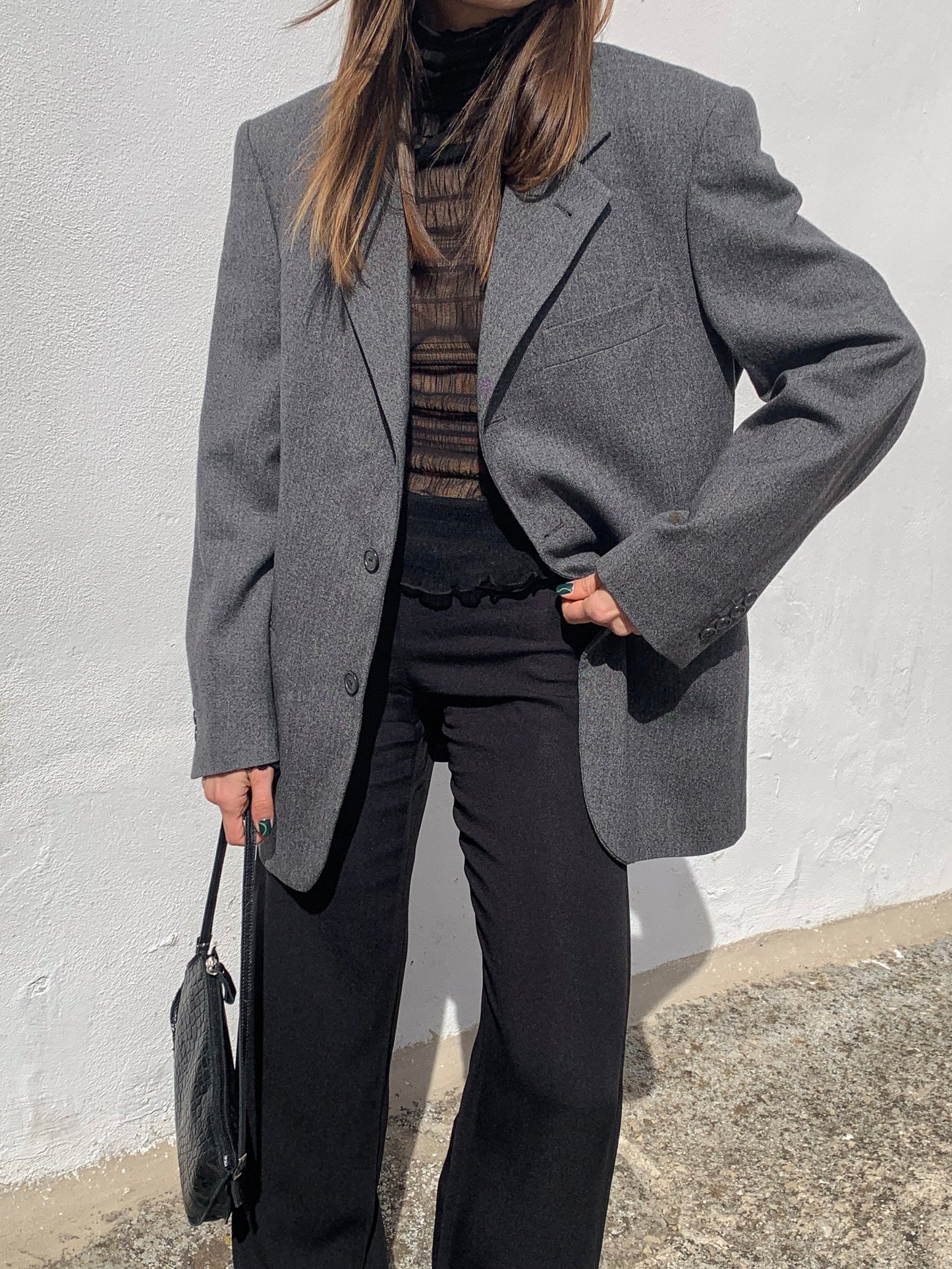 Dark grey classic blazer