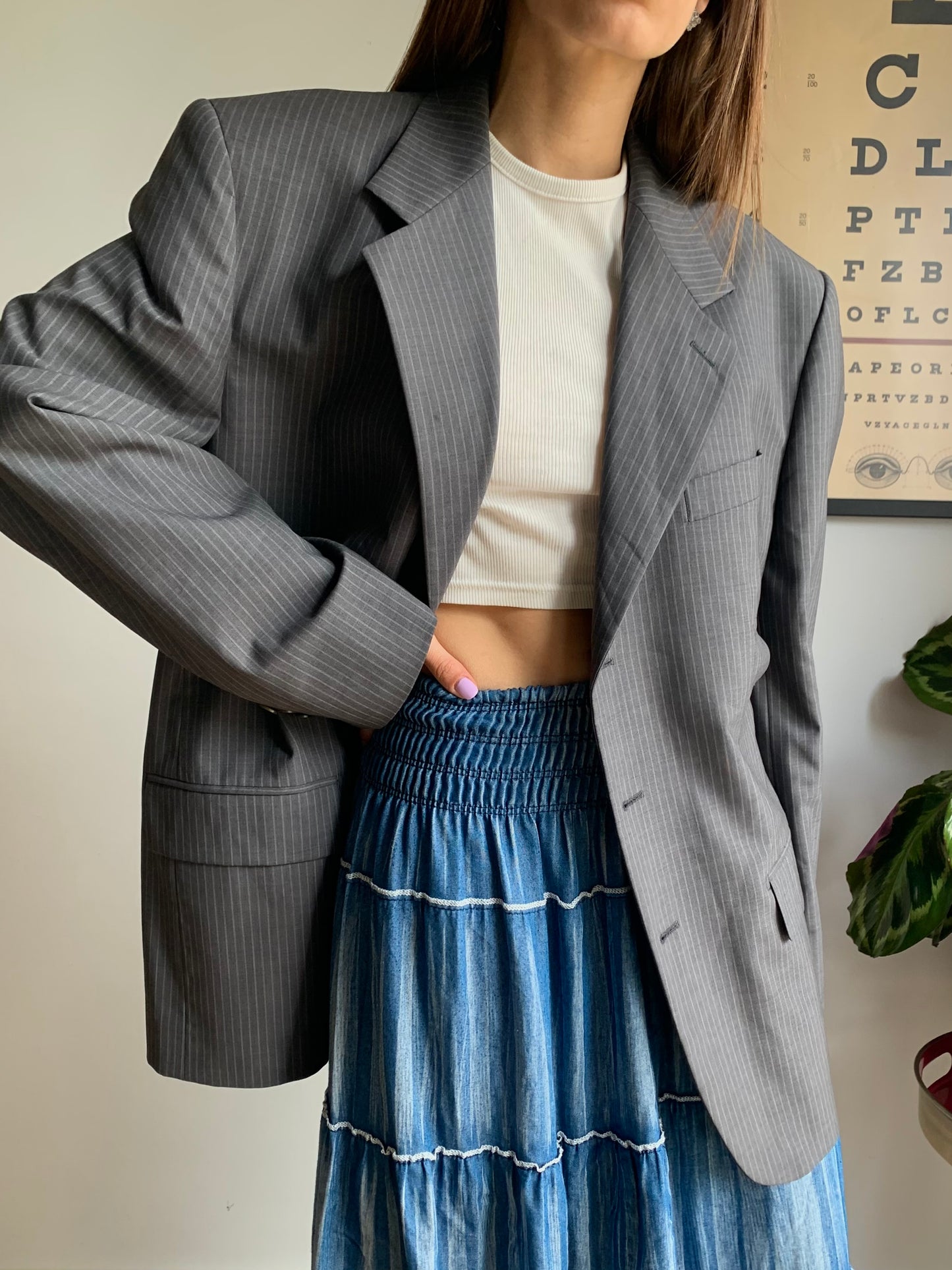 Vintage gessato blazer
