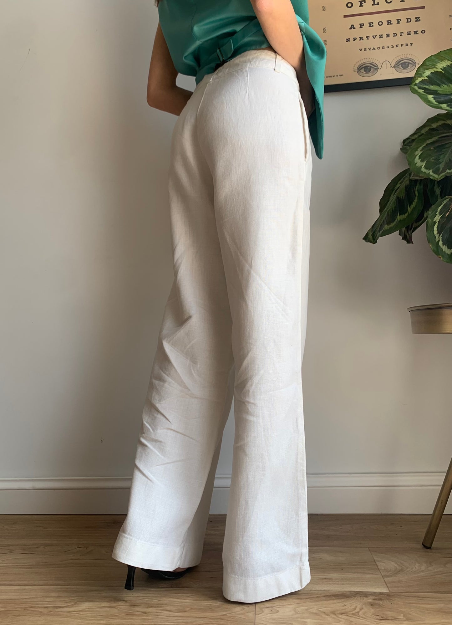 Vintage wide leg linen pants