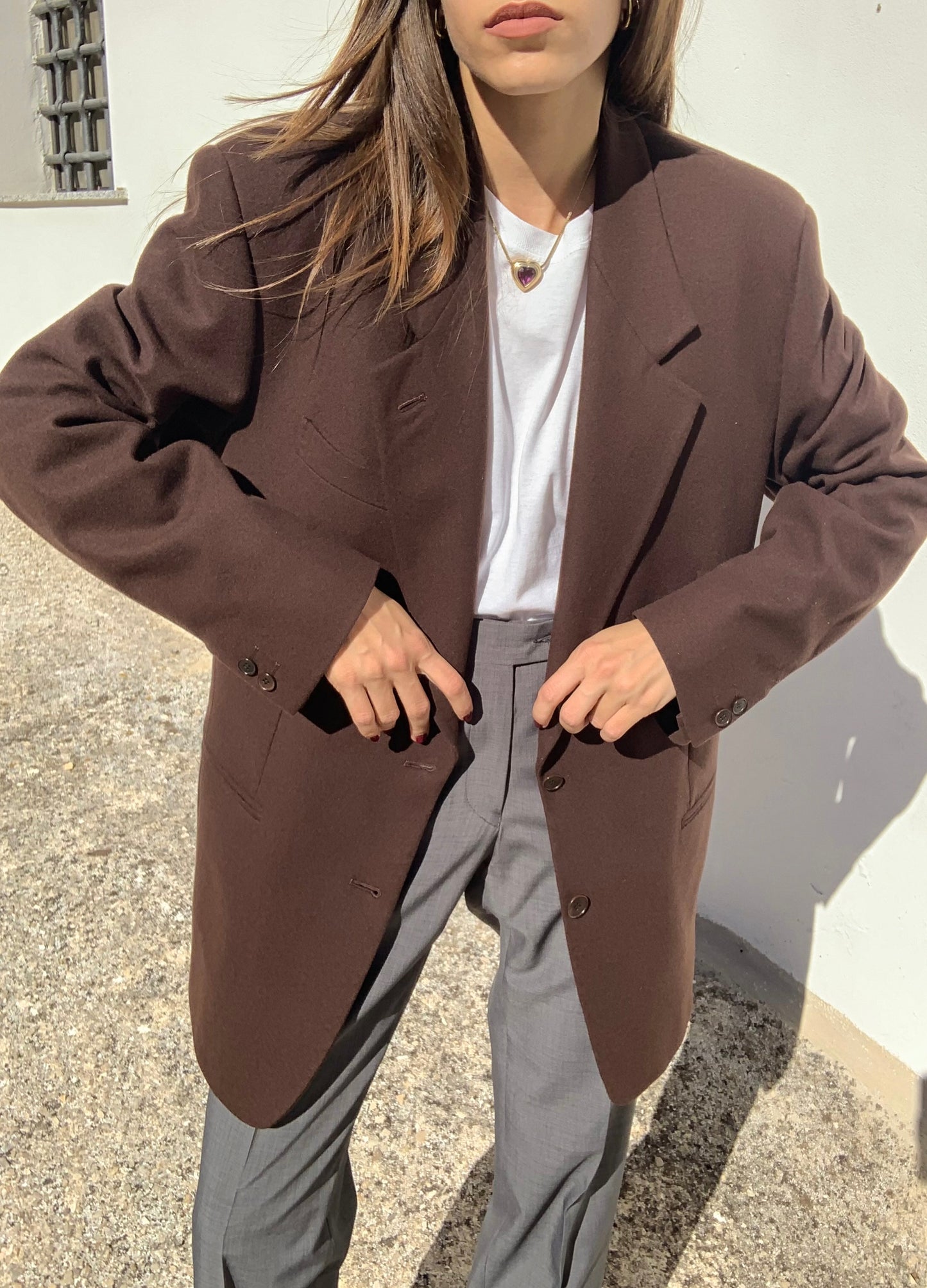 Vintage dark choco blazer
