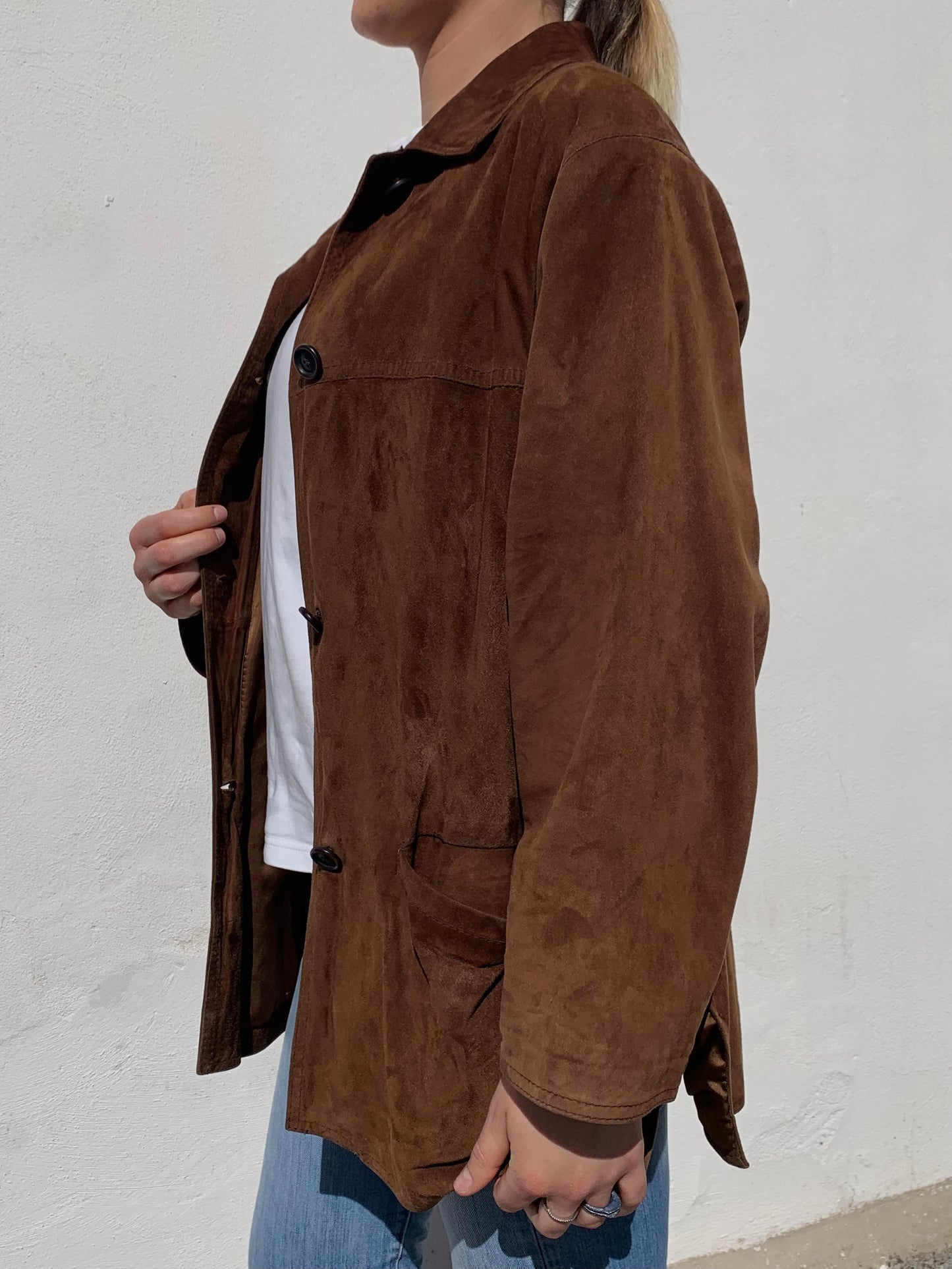 Vintage choco suede jacket