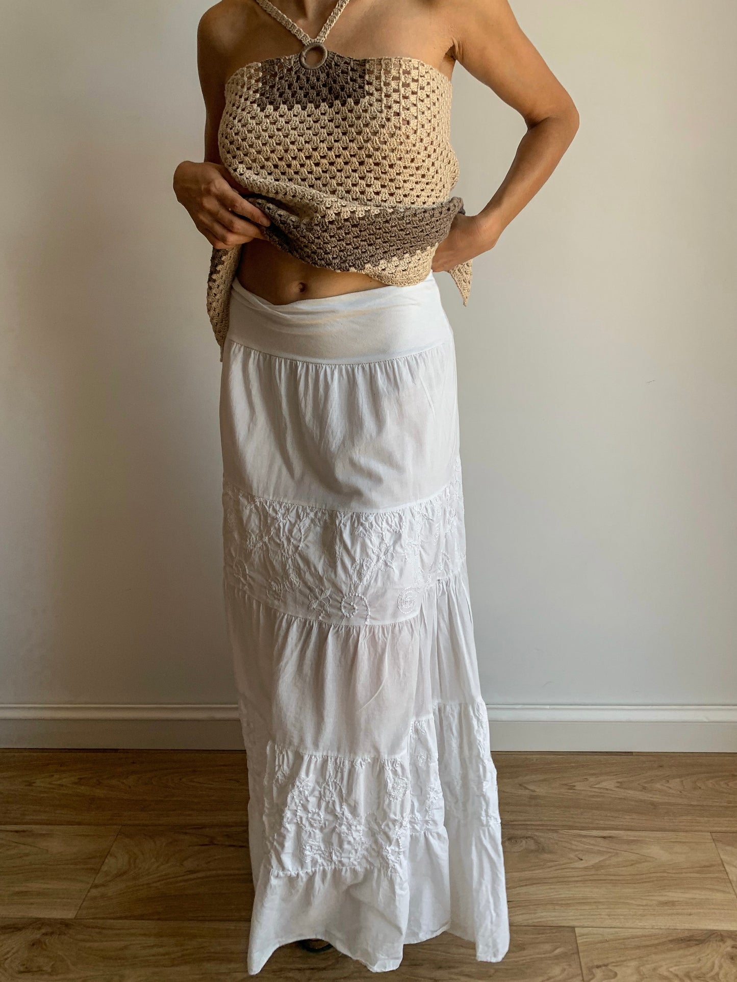 Tiered maxi skirt