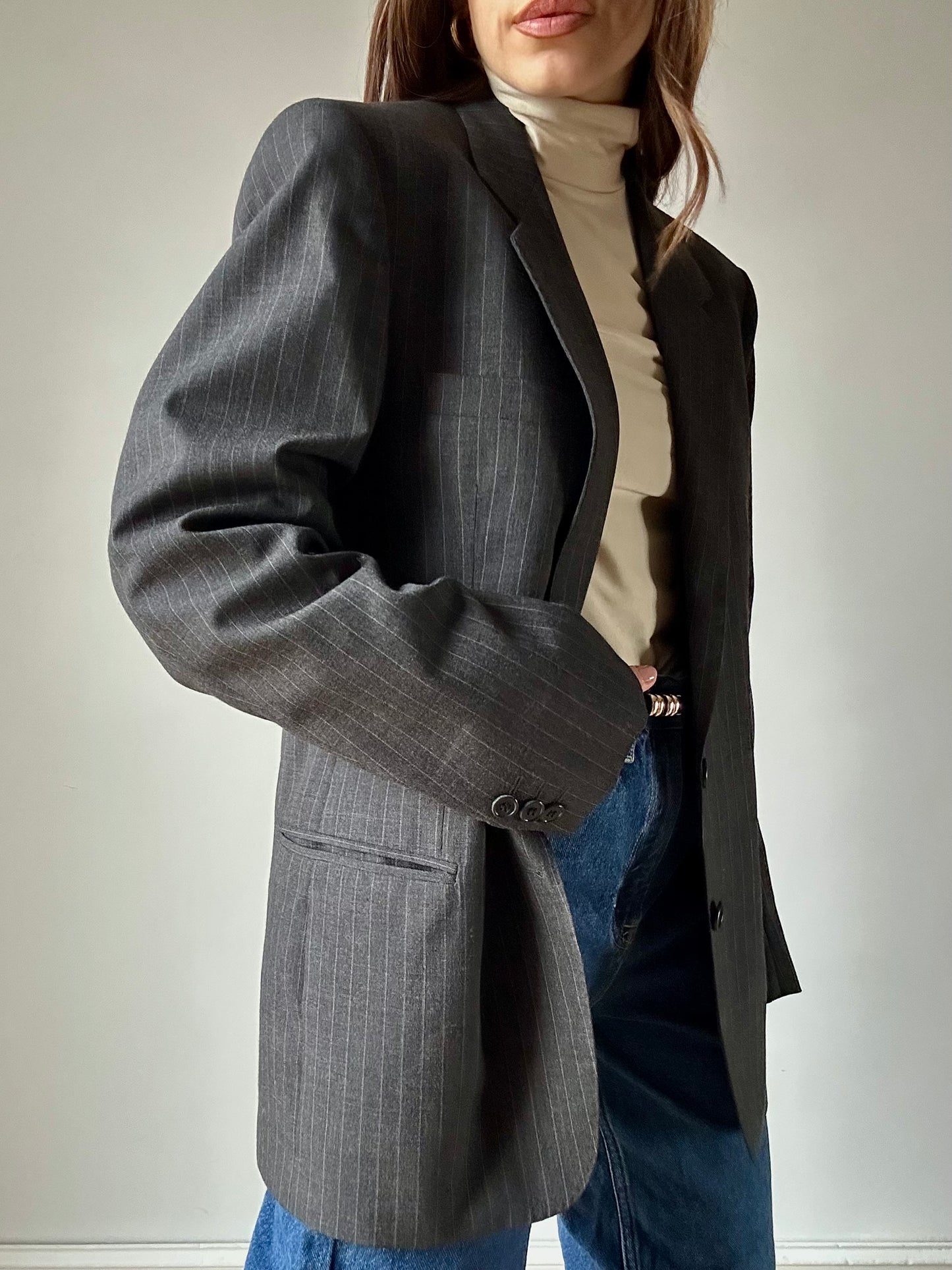 Gessato blazer