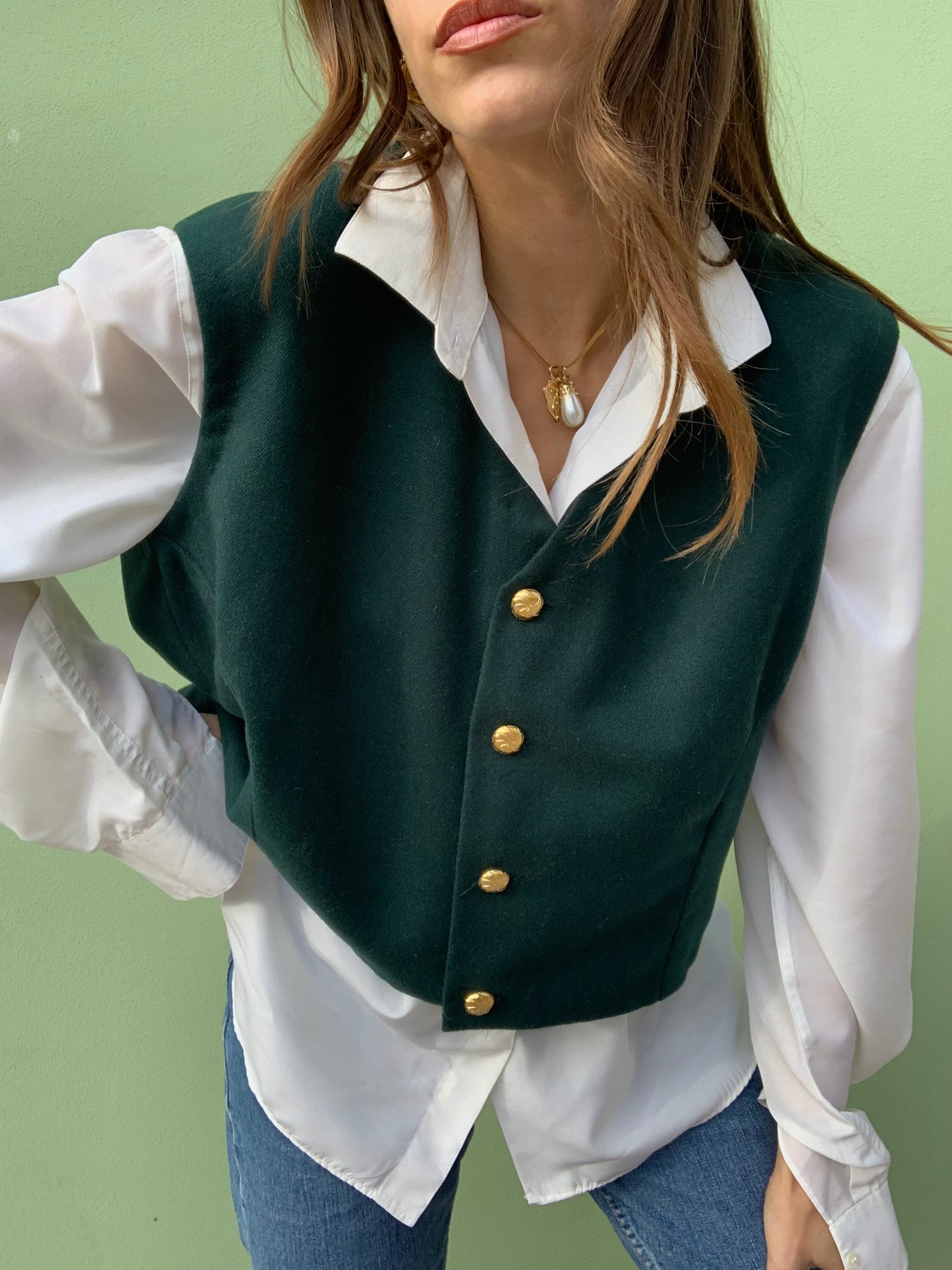 Vintage pure wool vest