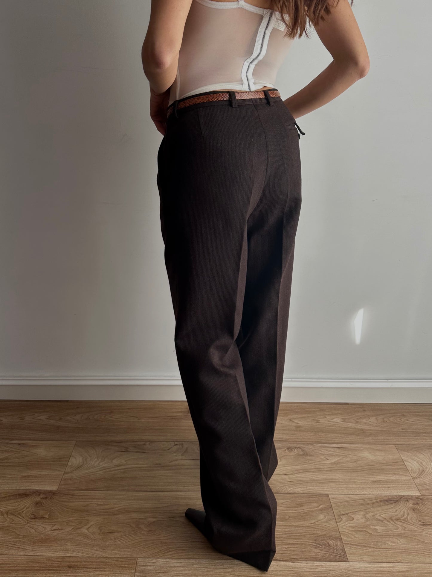 Choco wool pants