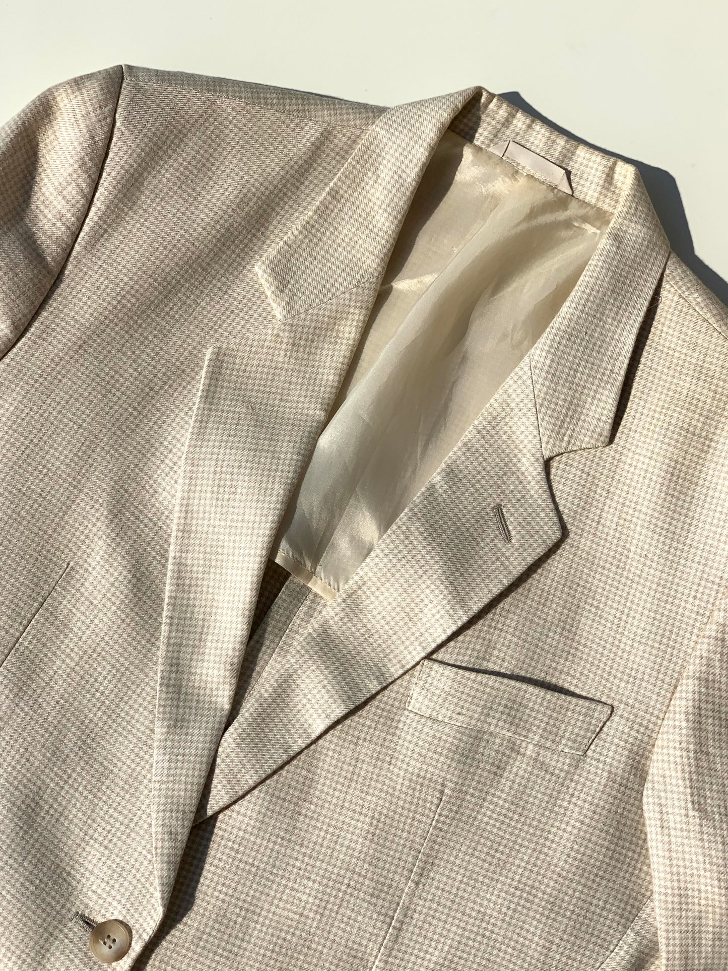 Micro pied de poule cream blazer